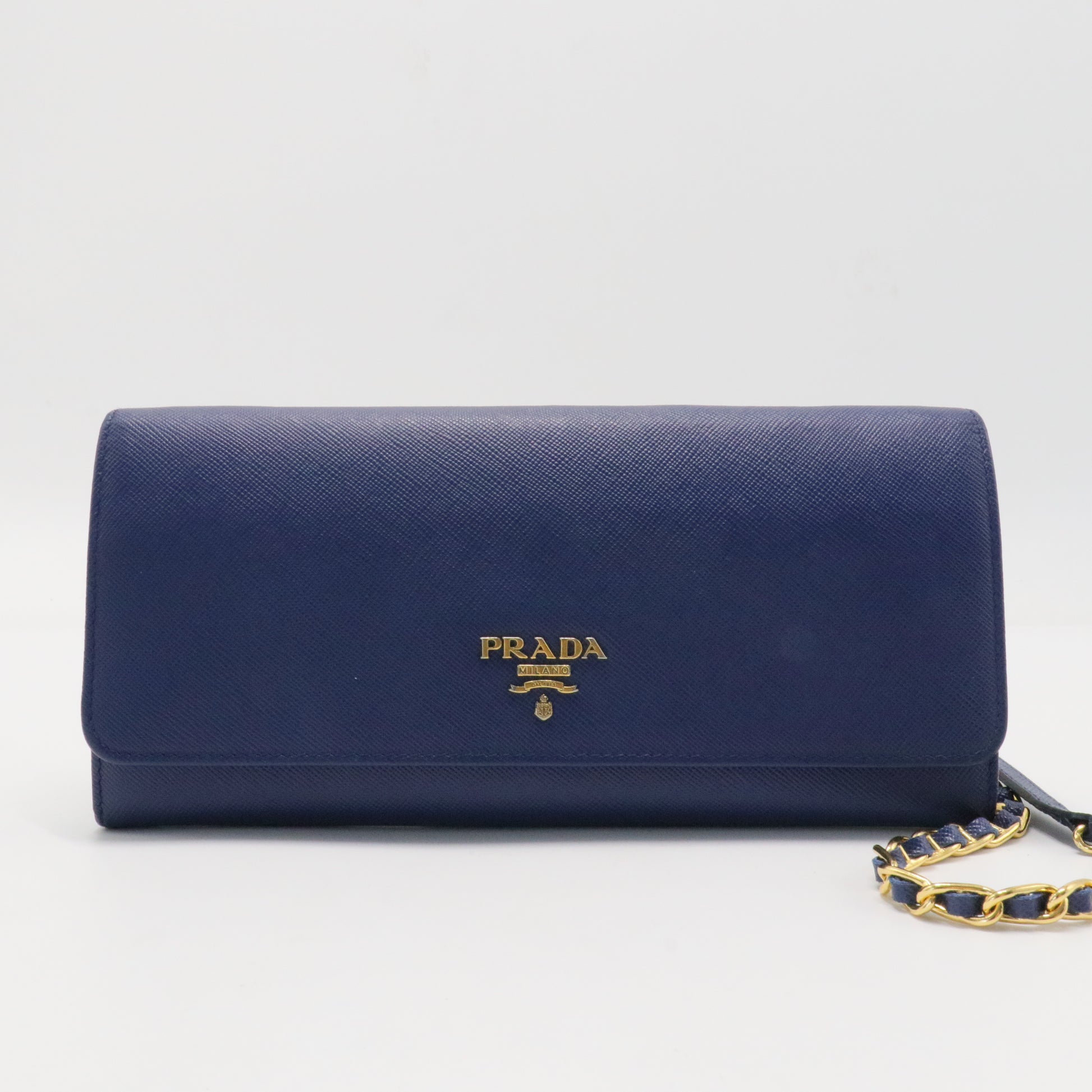 Wallet on Chain Saffiano Leather