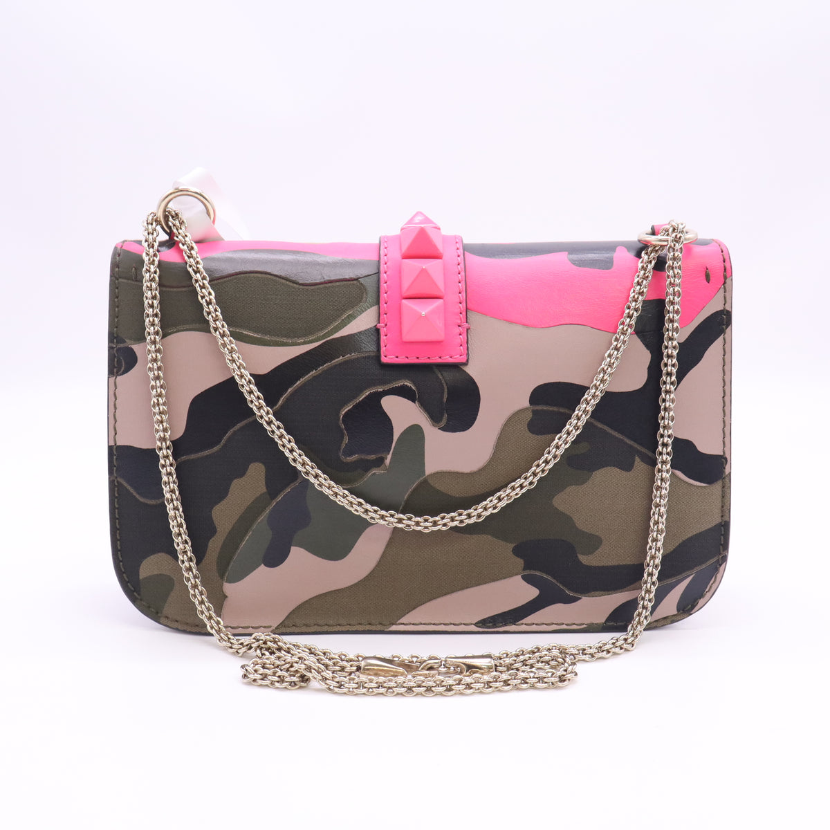 Camouflage Medium Glam Lock Rockstud Shoulder Bag B24393