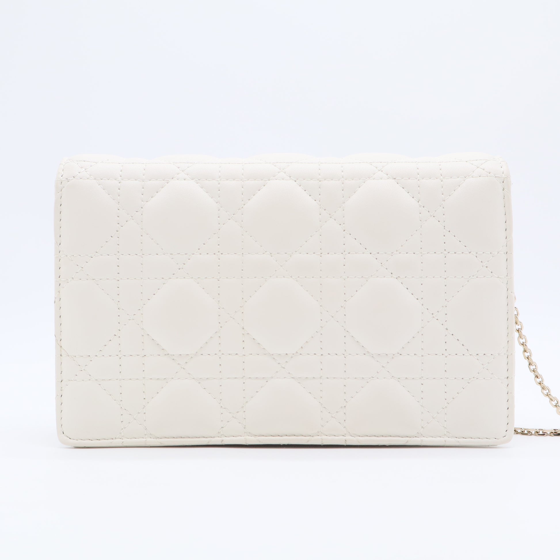 My Dior Daily Pouch with Chain Latte Cannage Lambskin Twins