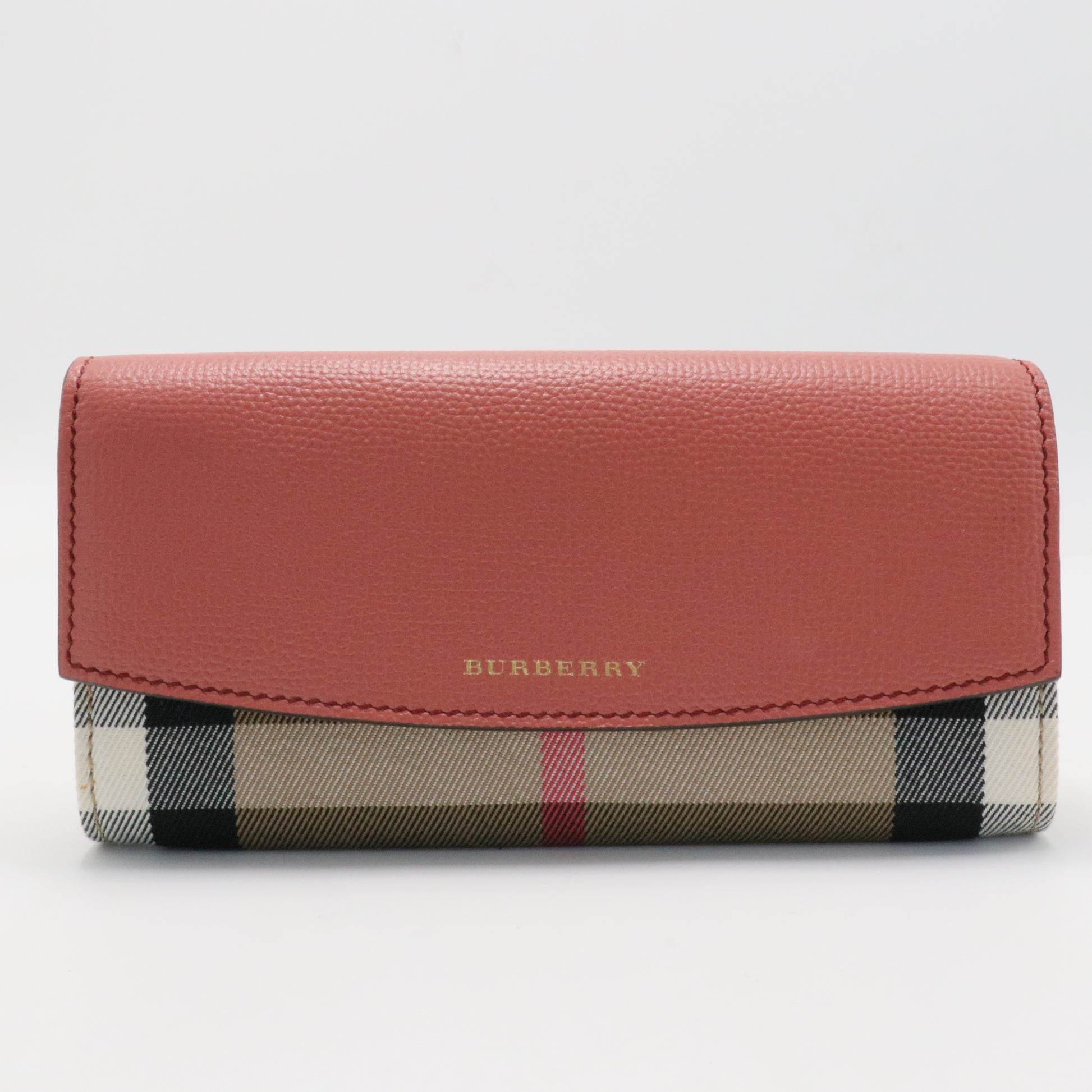 Calfskin House Check Porter Continental Wallet