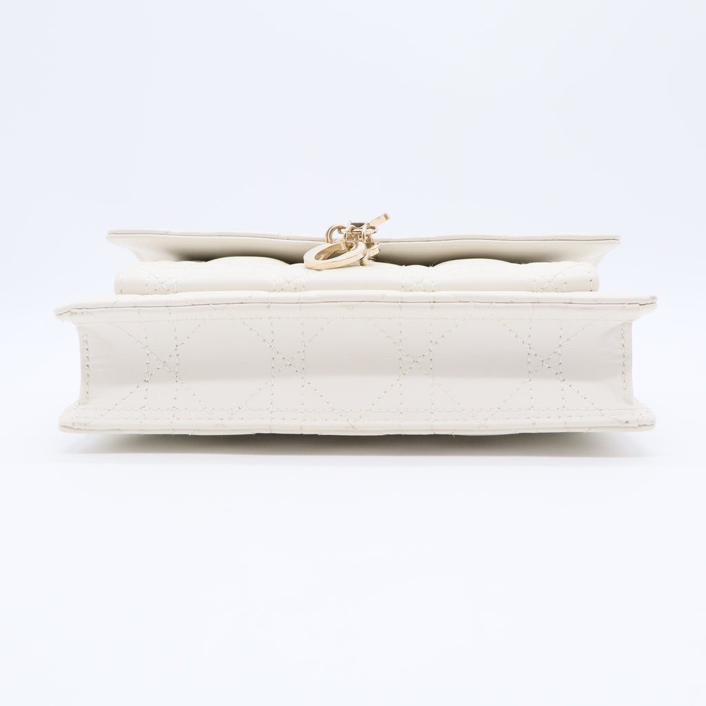 My Dior Daily Pouch with Chain Latte Cannage Lambskin Twins