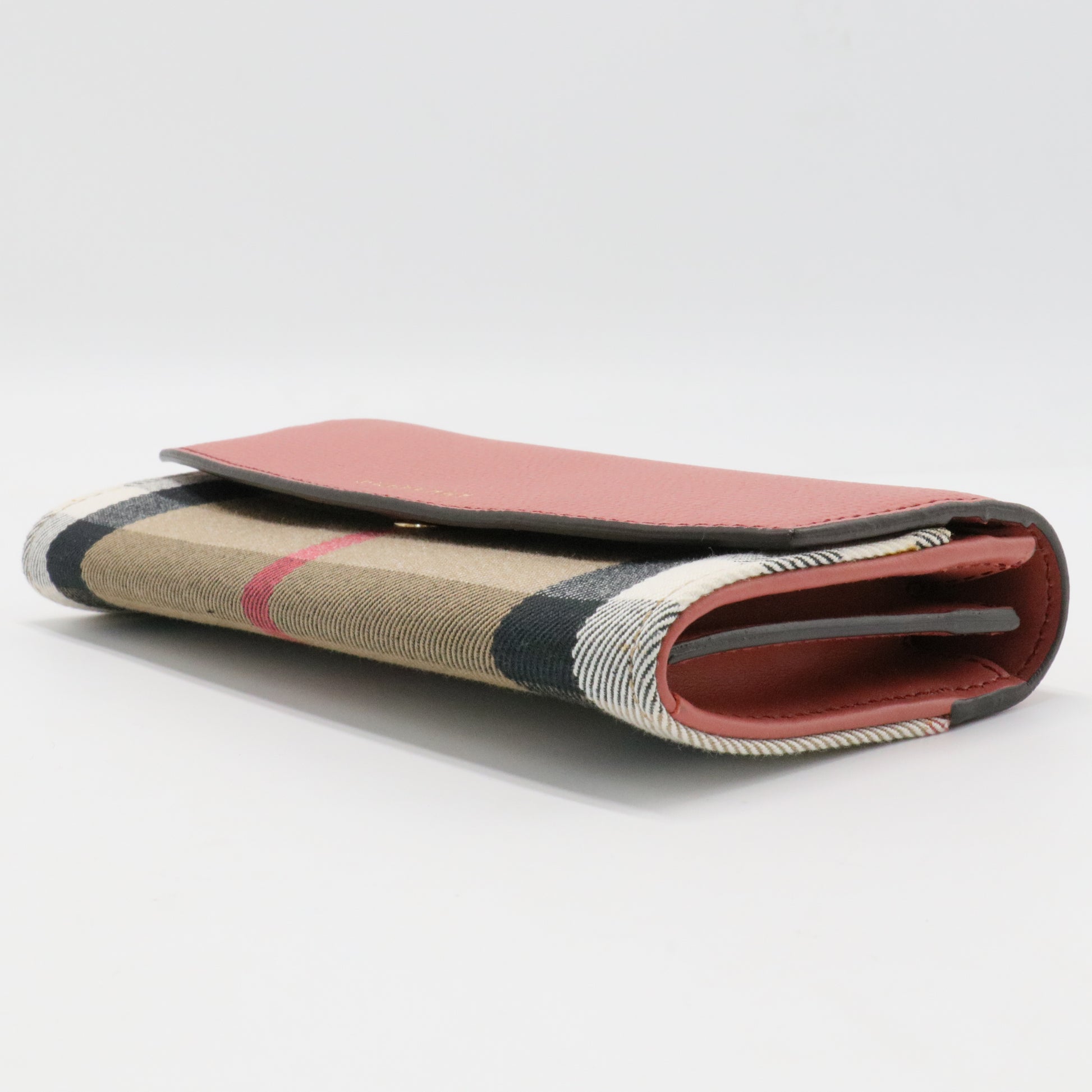 Calfskin House Check Porter Continental Wallet