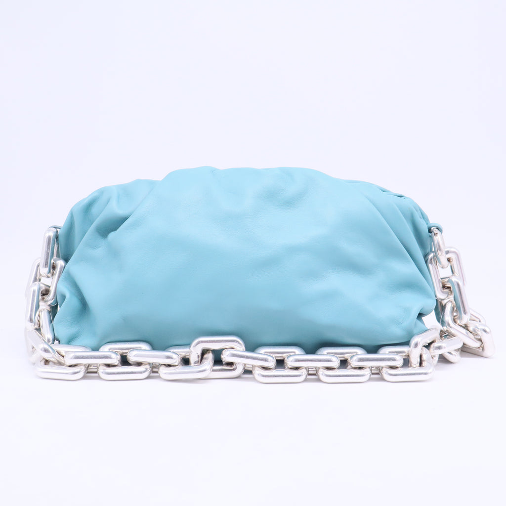 Bottega Veneta Light Blue Leather Chain Pouch twins B20681