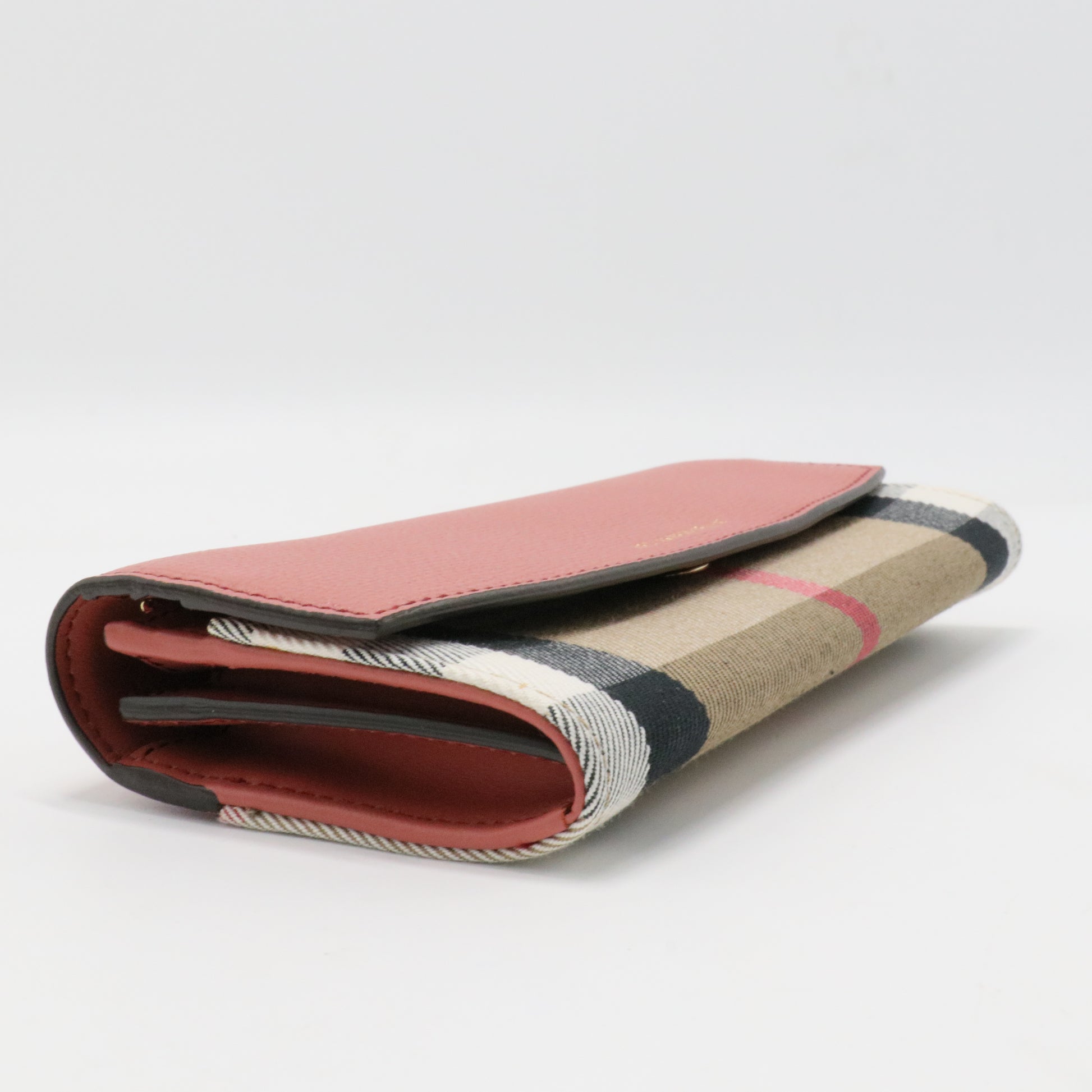 Calfskin House Check Porter Continental Wallet