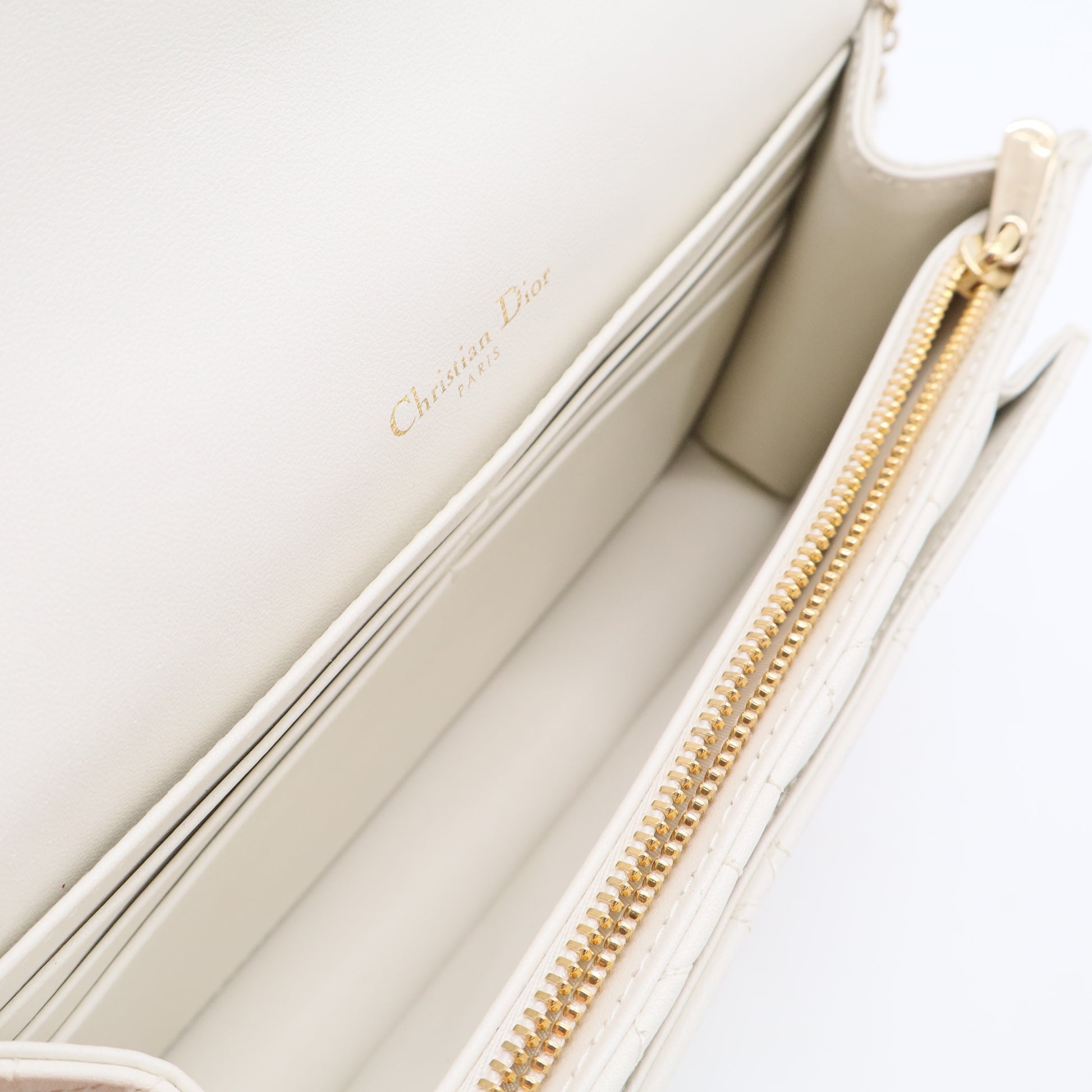 My Dior Daily Pouch with Chain Latte Cannage Lambskin Twins