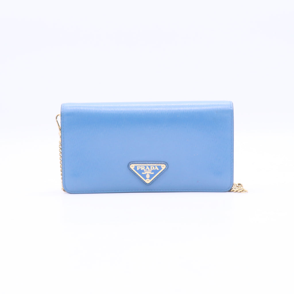Prada Bluette Vitello Move Wallet On Chain twins LDJ3875