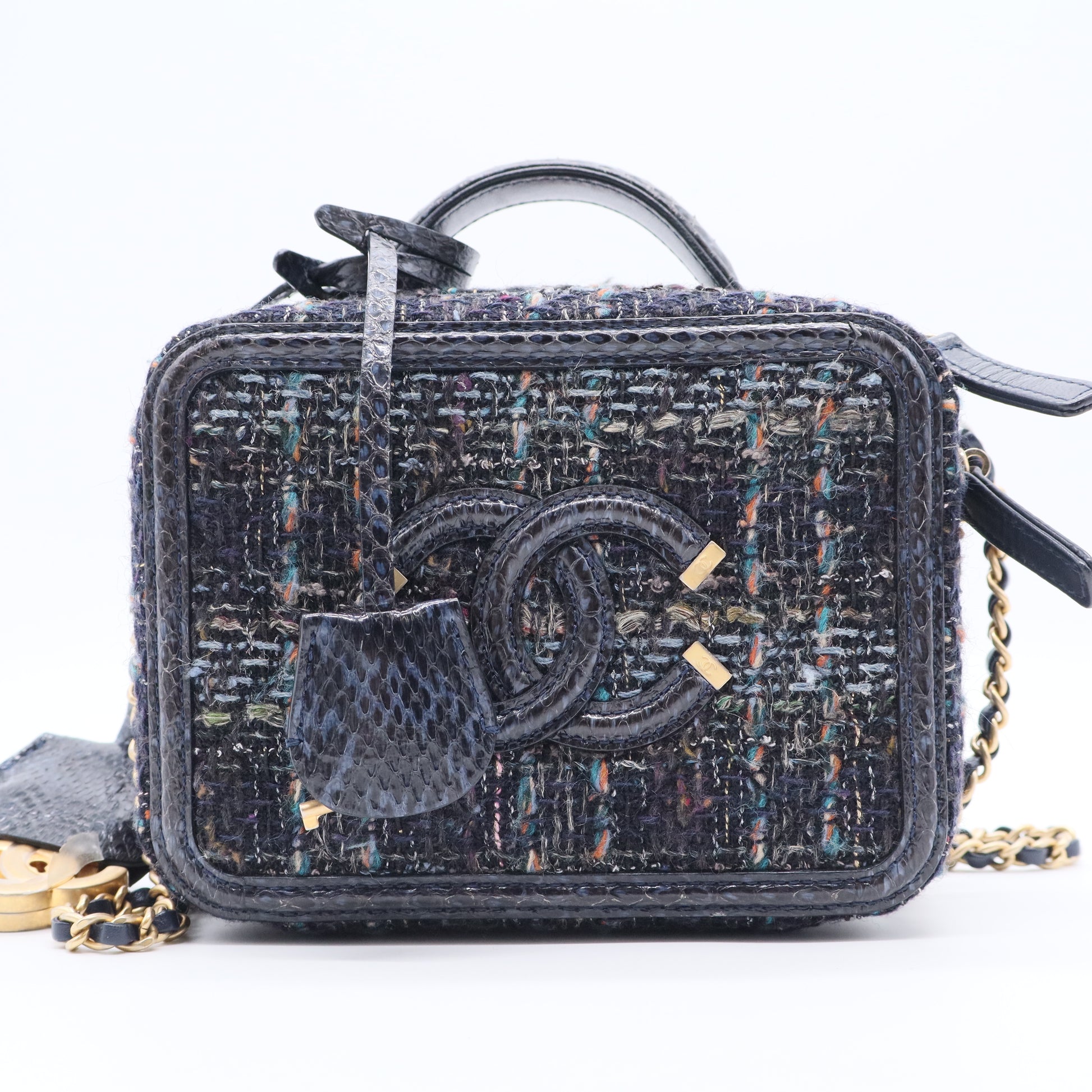 Filigree Vanity Case Quilted Tweed Small Twins