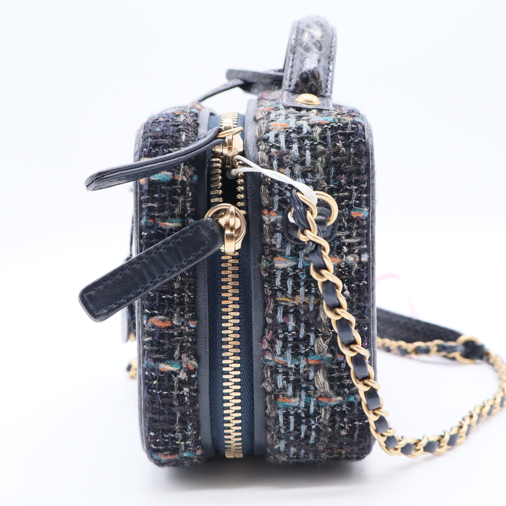 Filigree Vanity Case Quilted Tweed Small Twins