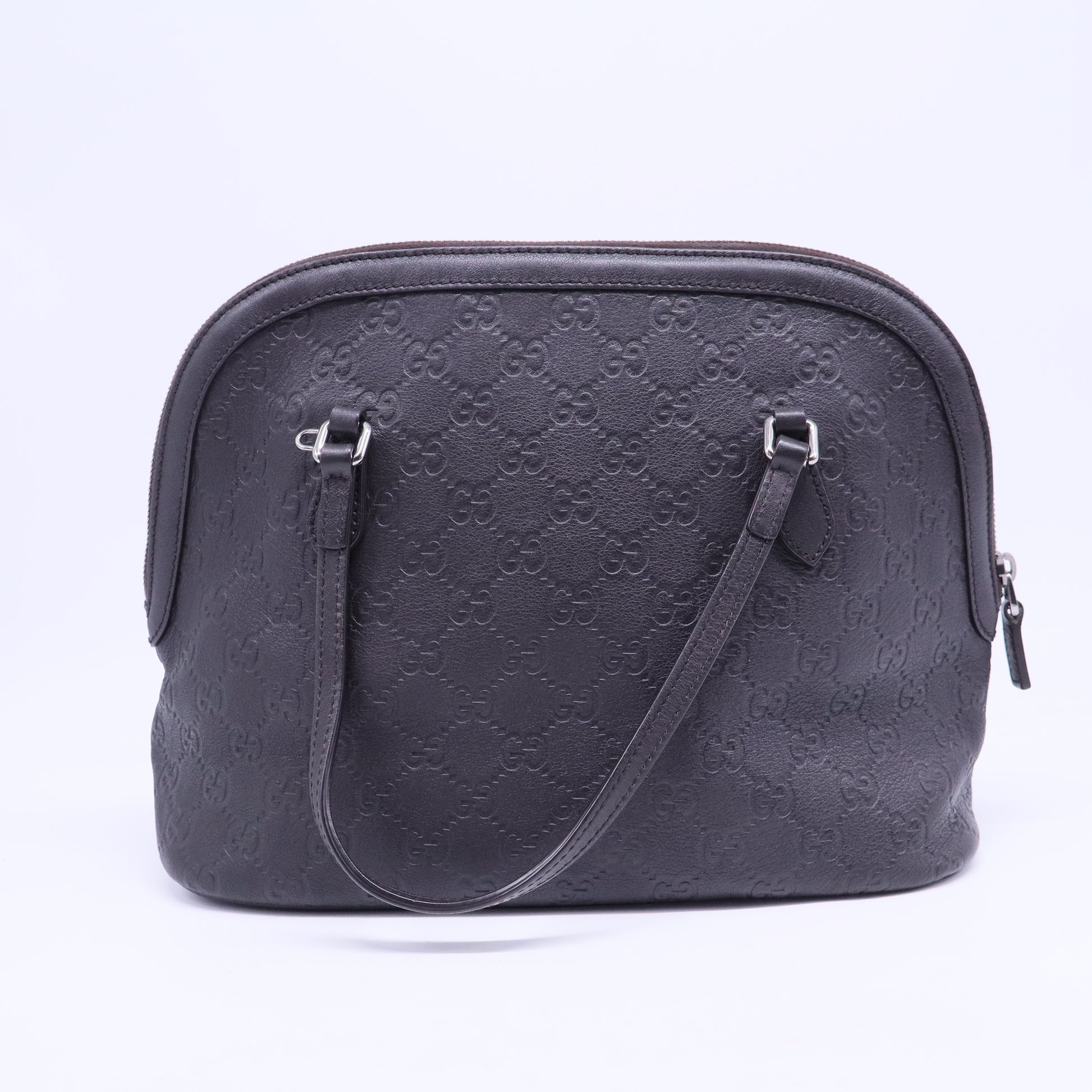 Black Guccissima Leather Dome Bag B20573