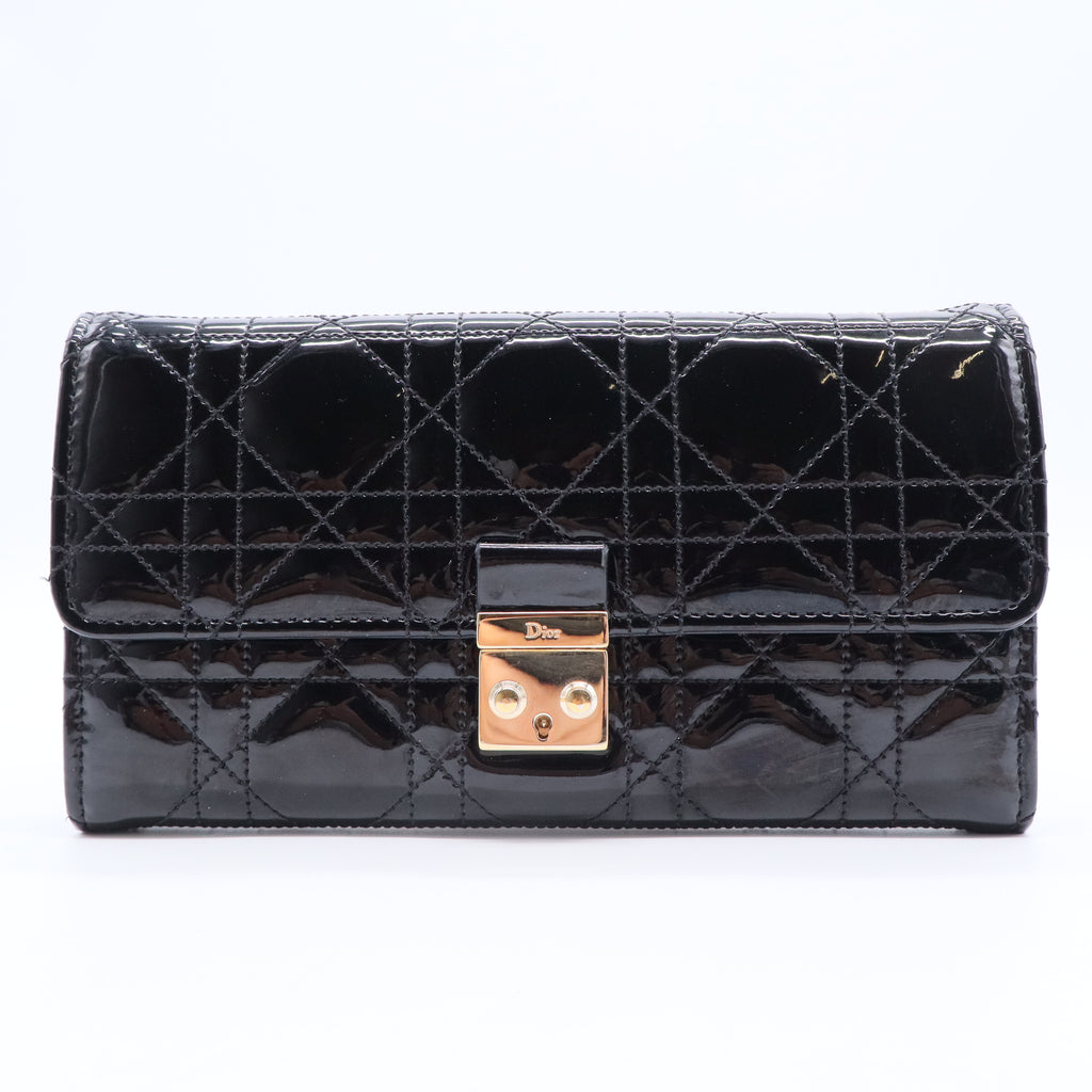 Patent Leather New Lock Wallet on Chain Bag