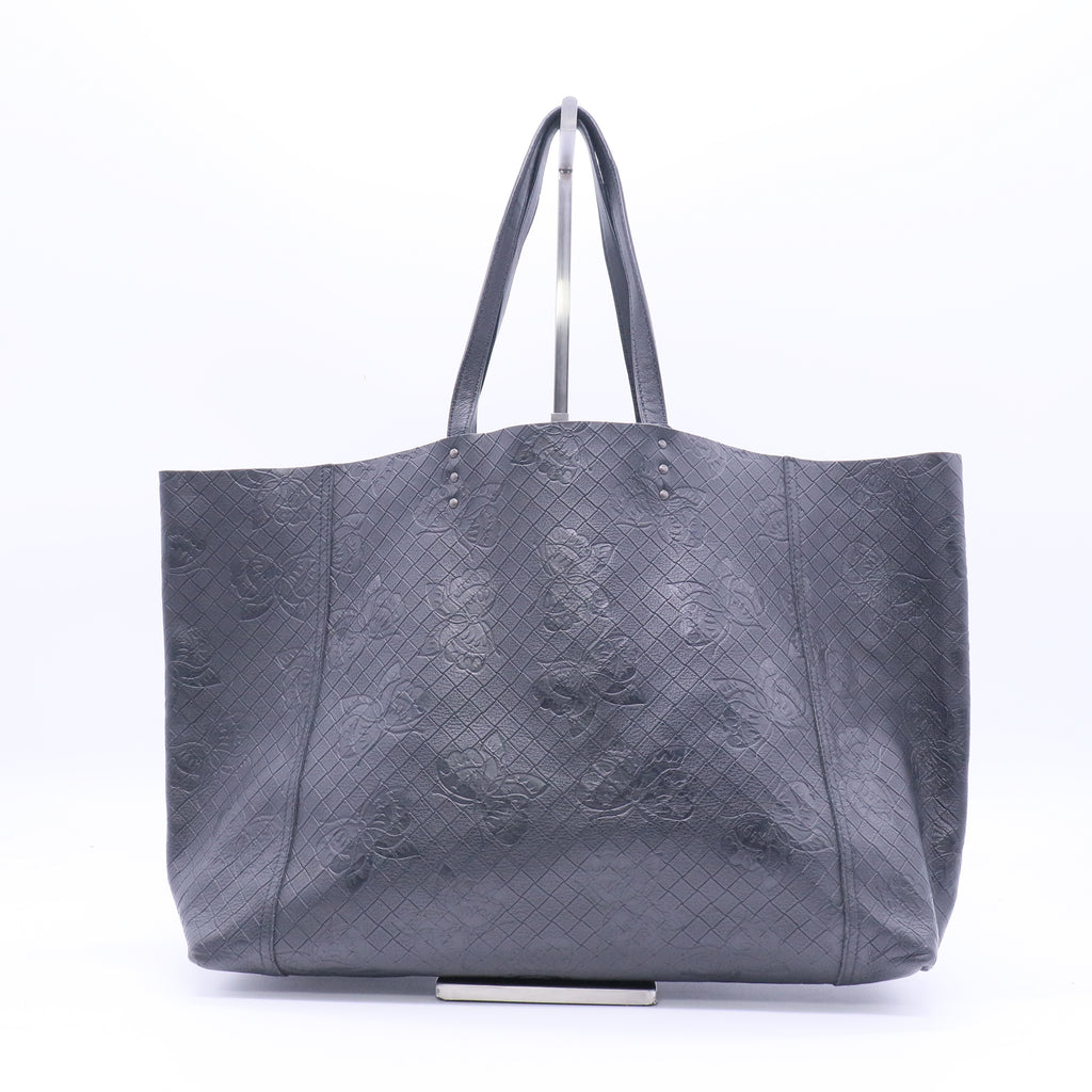 Bottega Veneta Calfskin Intrecciomirage Medium Intarsio Tote Petale twins LDJ3867