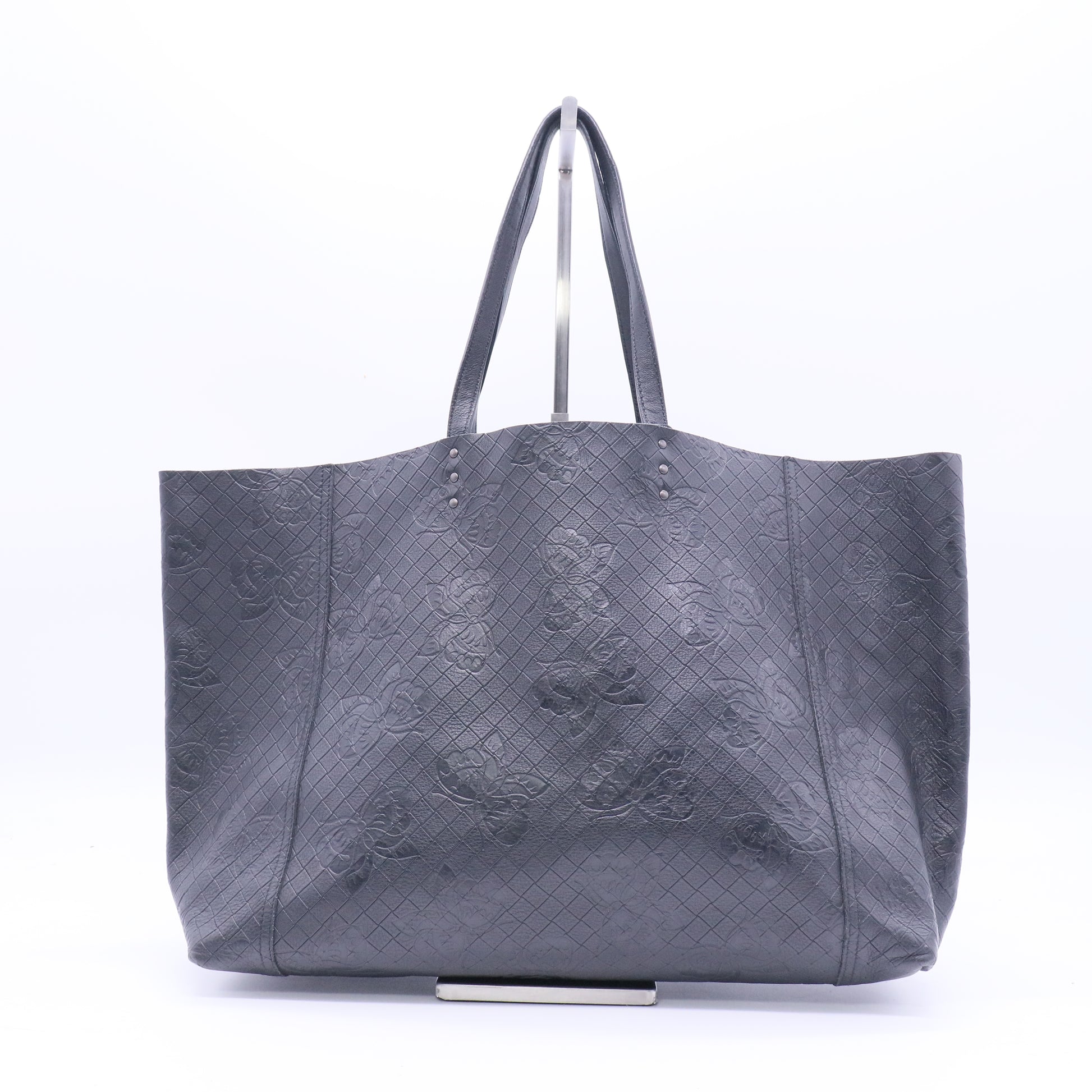 Bottega Veneta Calfskin Intrecciomirage Medium Intarsio Tote Petale twins LDJ3867