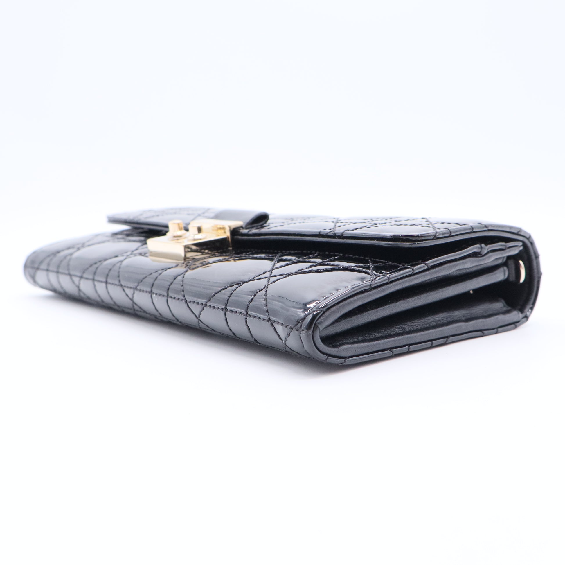 Patent Leather New Lock Wallet on Chain Bag