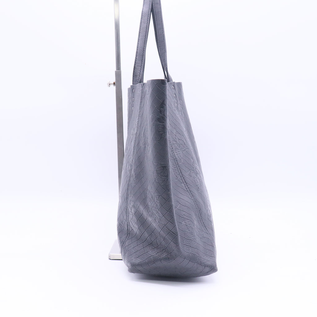 Bottega Veneta Calfskin Intrecciomirage Medium Intarsio Tote Petale twins LDJ3867