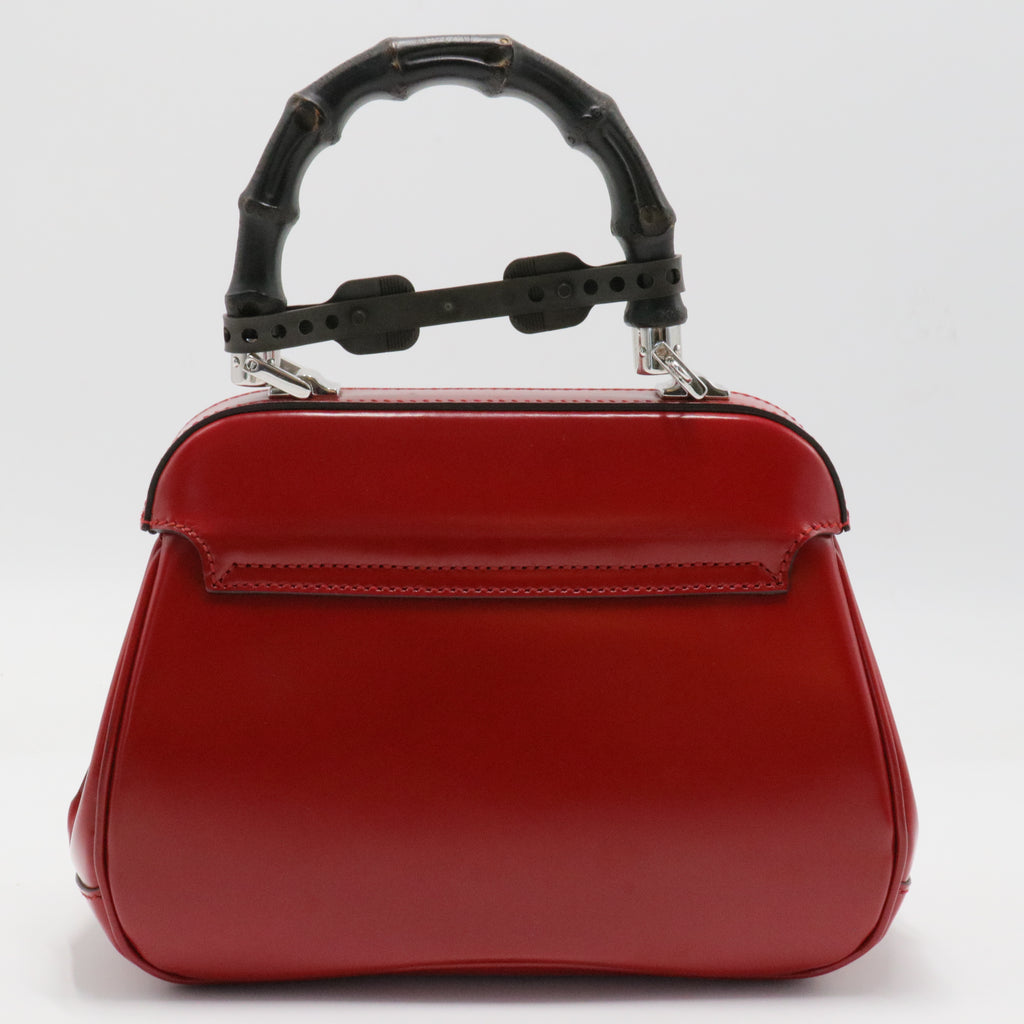 Lady Lock Bamboo Top Handle Bag Leather Medium