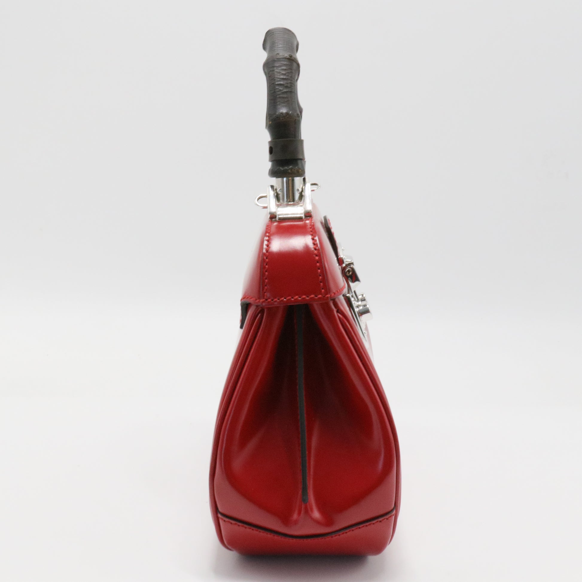 Lady Lock Bamboo Top Handle Bag Leather Medium