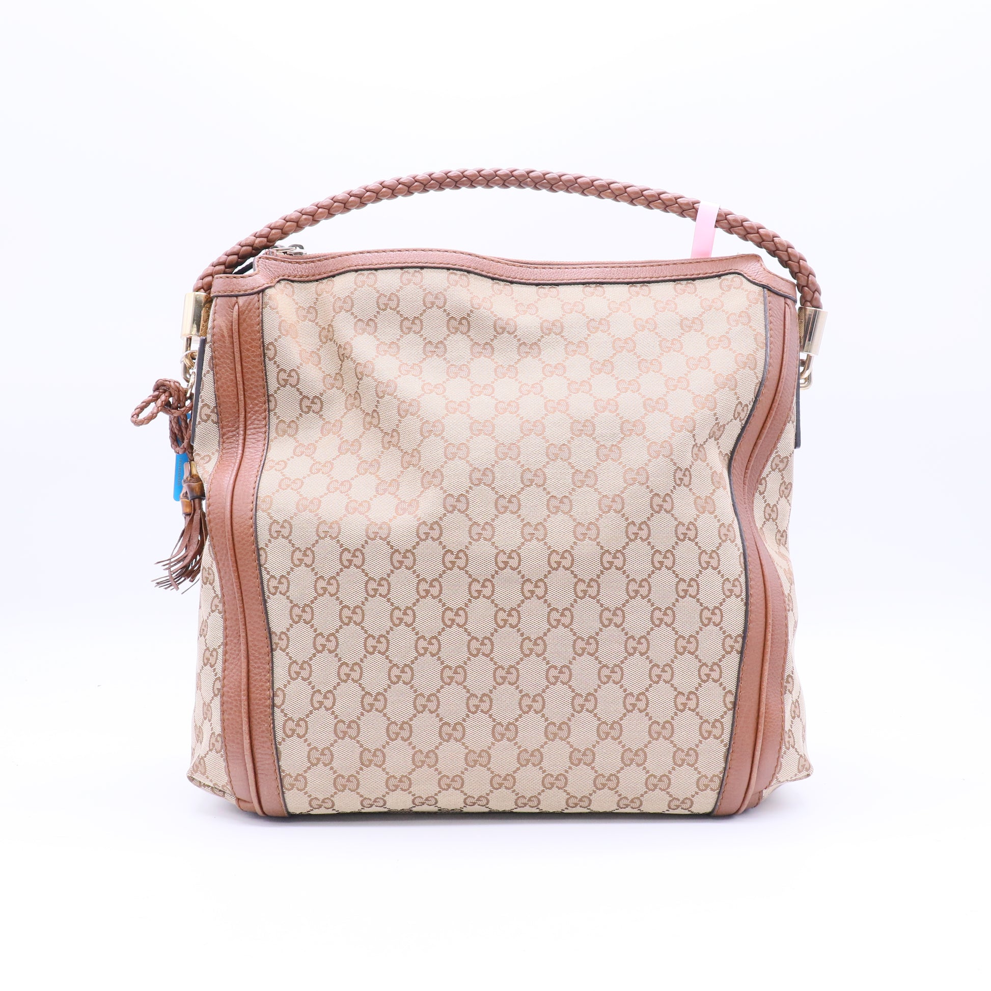 Gucci Beige/Gold GG Canvas Large Bella Hobo Bag twins LDJ3871