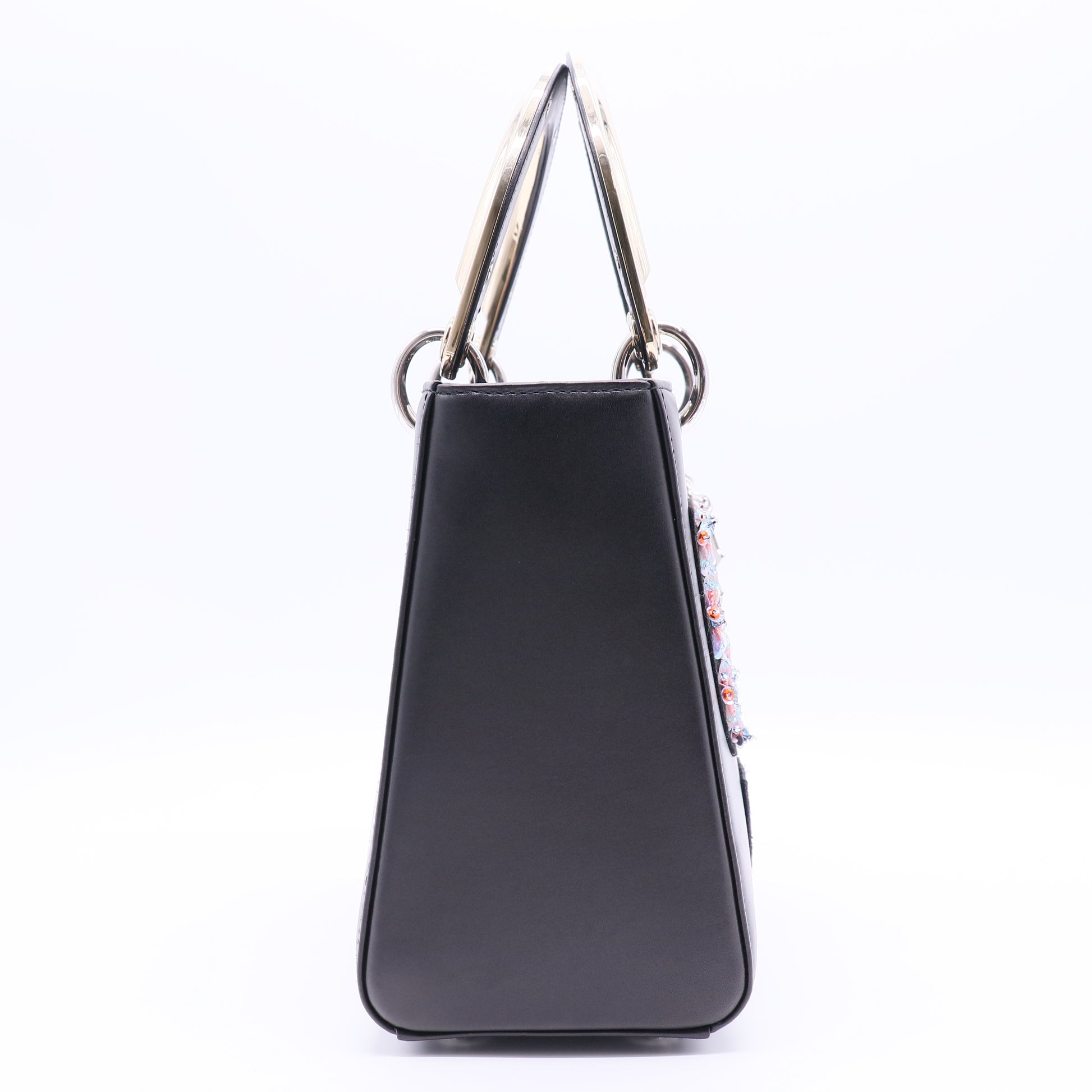 Lady Dior Bag Patch Embellished Leather Medium