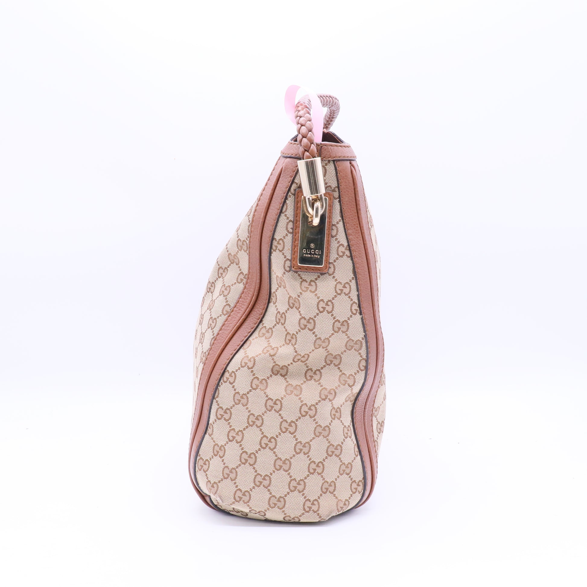 Gucci Beige/Gold GG Canvas Large Bella Hobo Bag twins LDJ3871