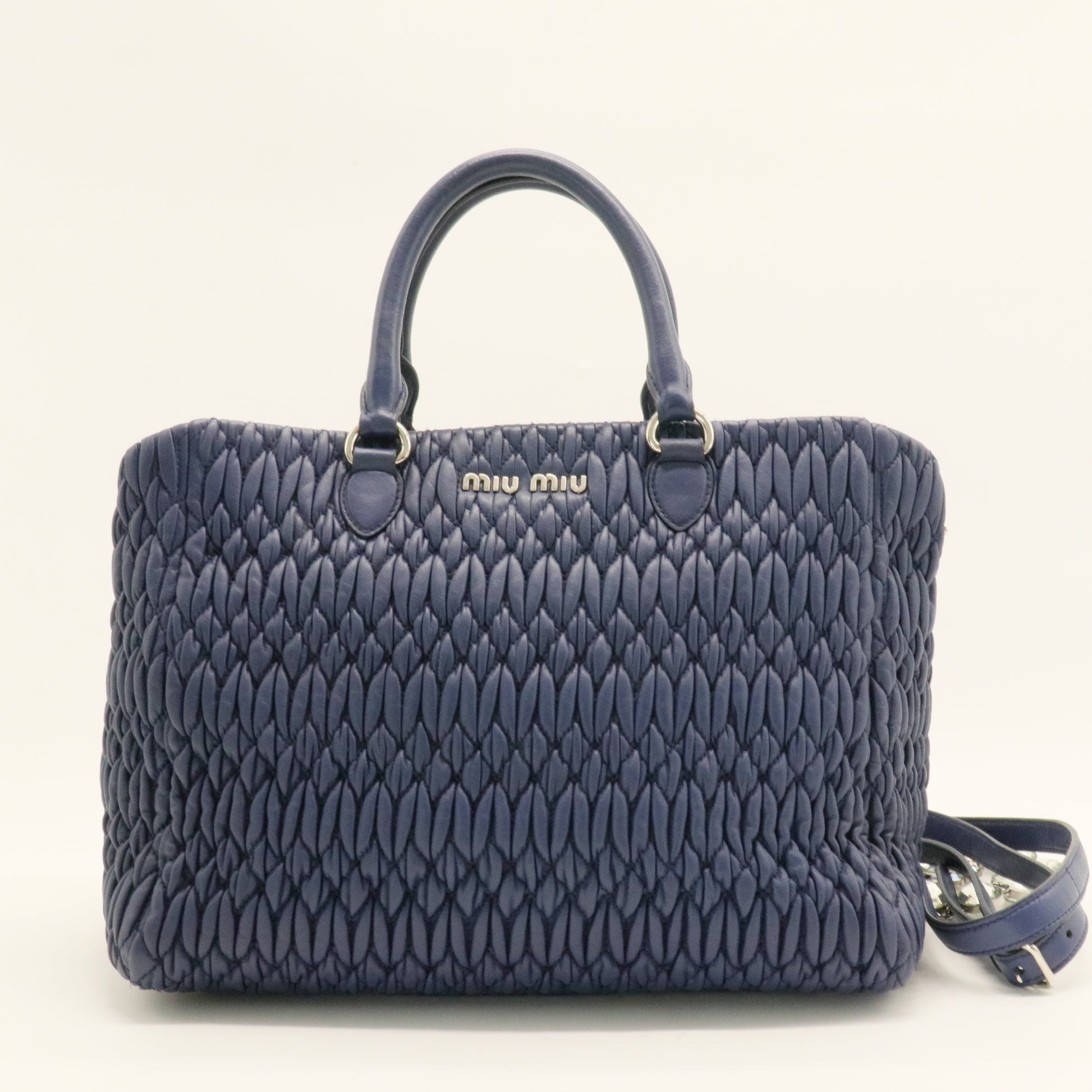 Crystal Convertible Tote Matelasse Leather Medium