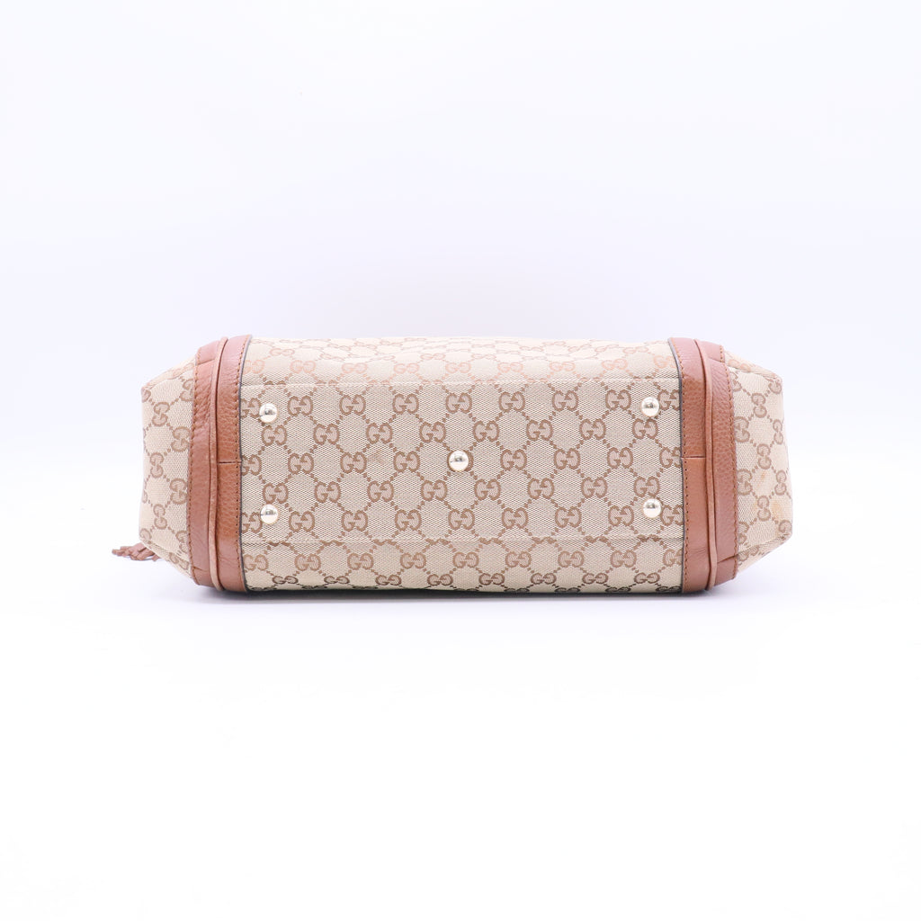 Gucci Beige/Gold GG Canvas Large Bella Hobo Bag twins LDJ3871