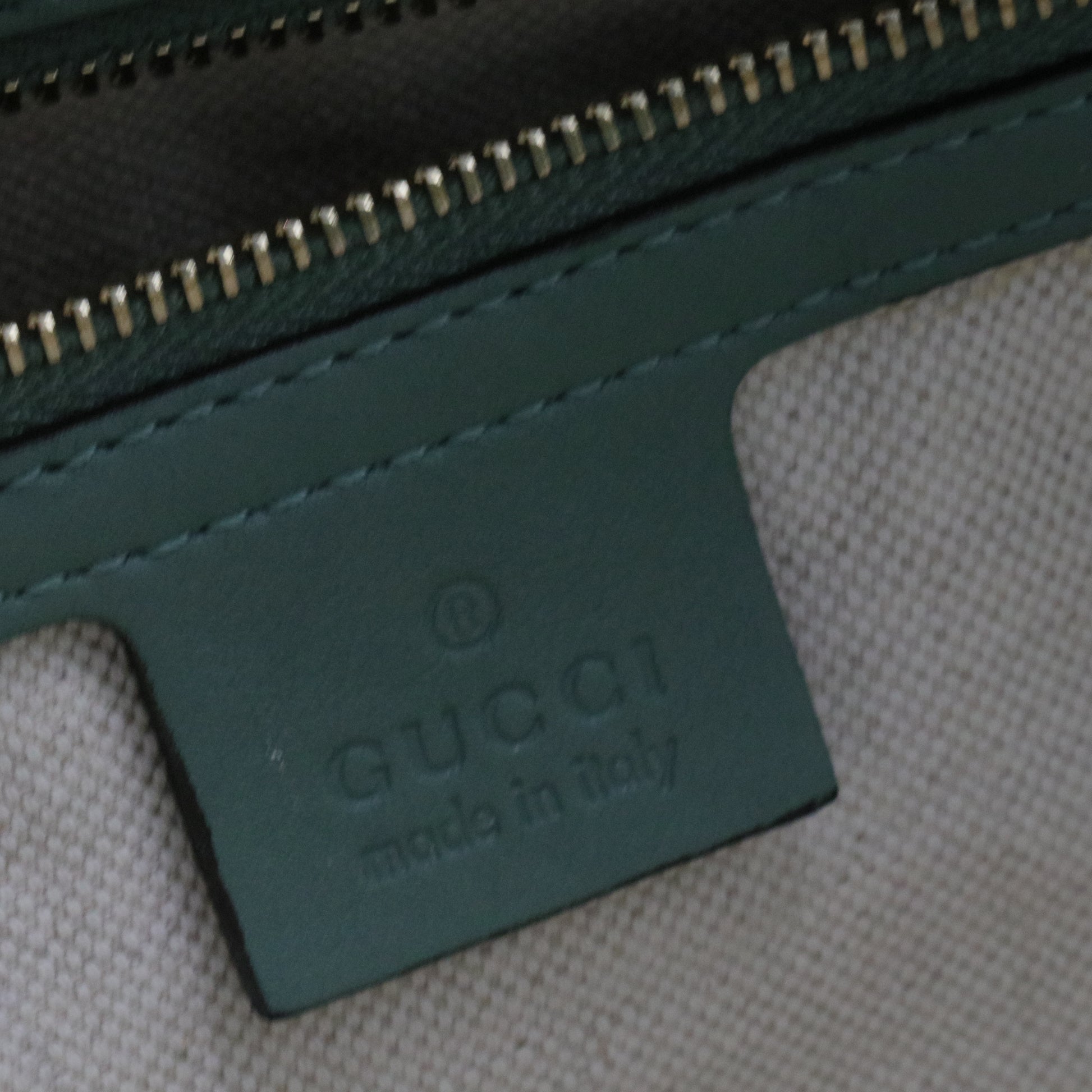 Green Patent Microguccissima Medium Tote