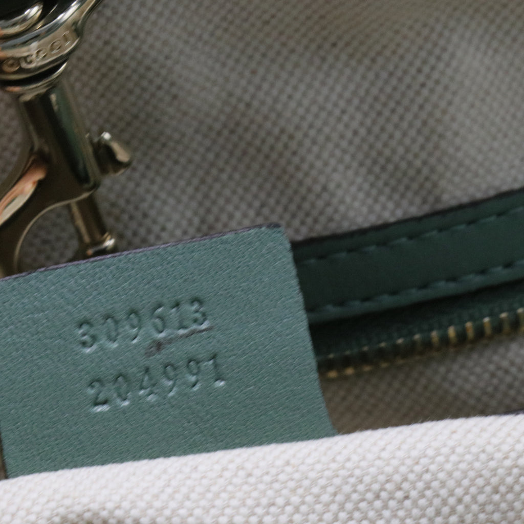 Green Patent Microguccissima Medium Tote