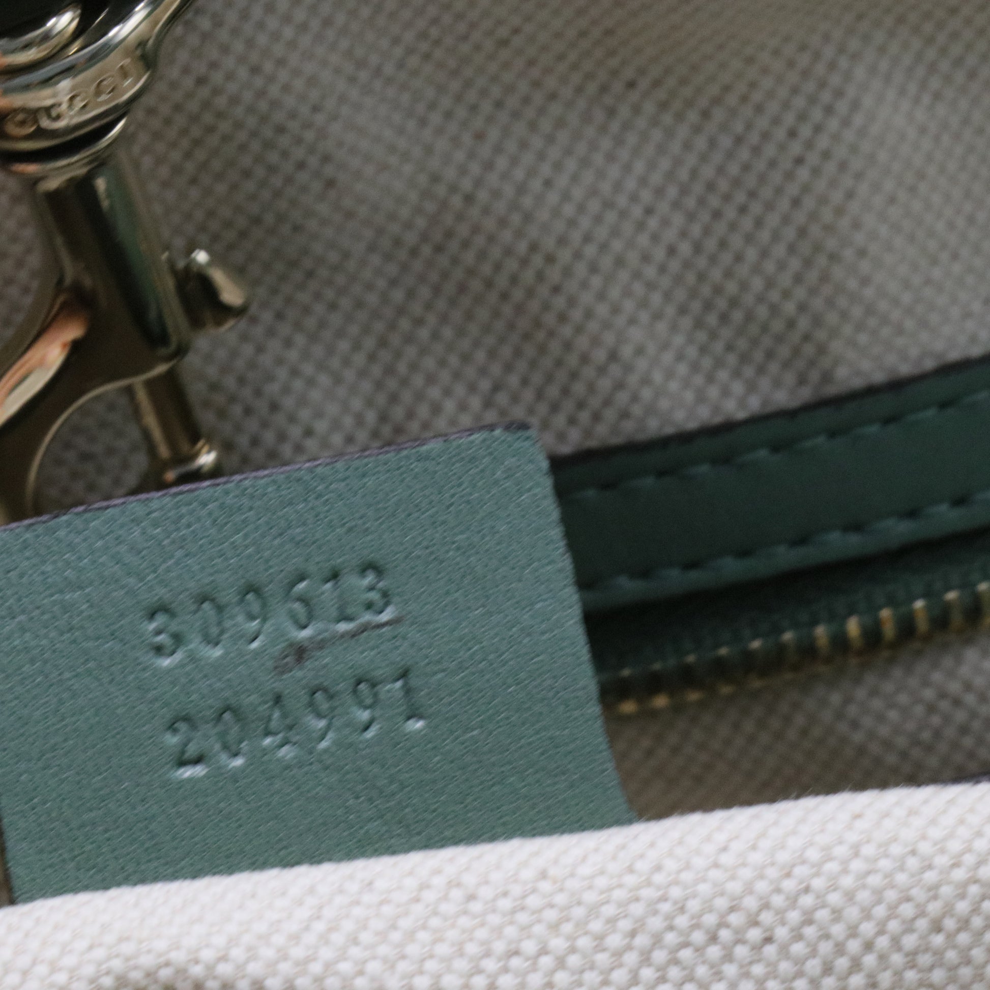 Green Patent Microguccissima Medium Tote