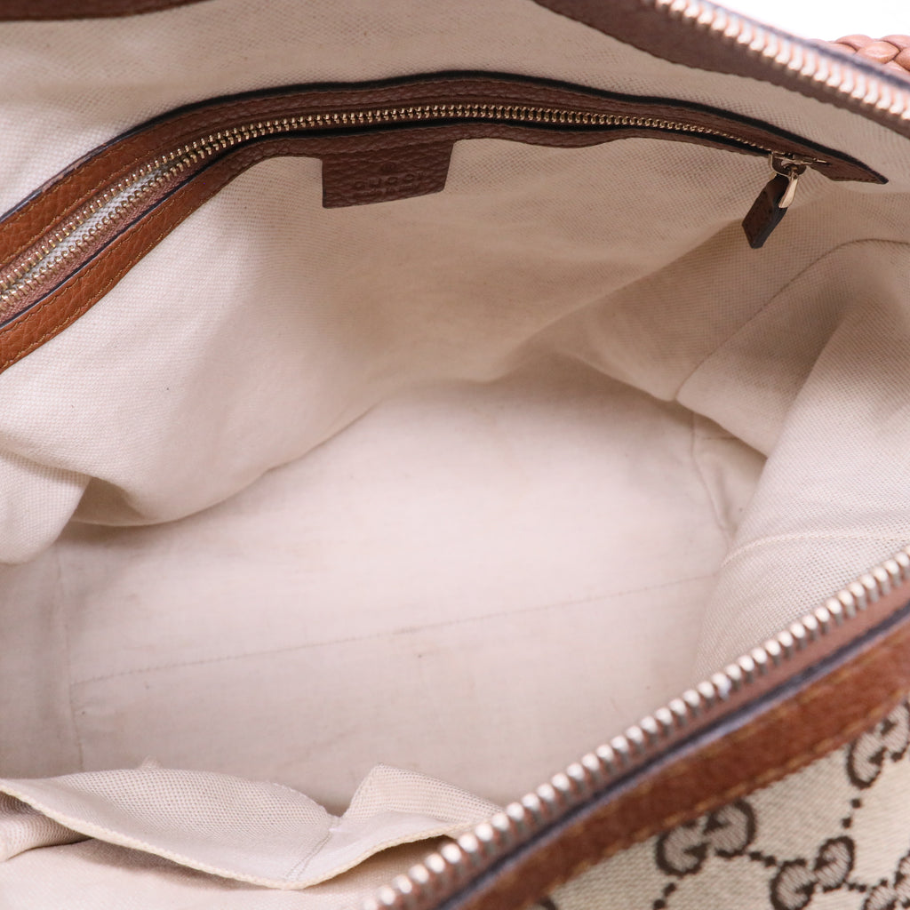 Gucci Beige/Gold GG Canvas Large Bella Hobo Bag twins LDJ3871