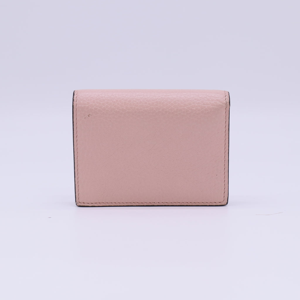 Gucci Cellarius Calfskin Blind for Love Animalier Card Case Perfect Pink twins W22296