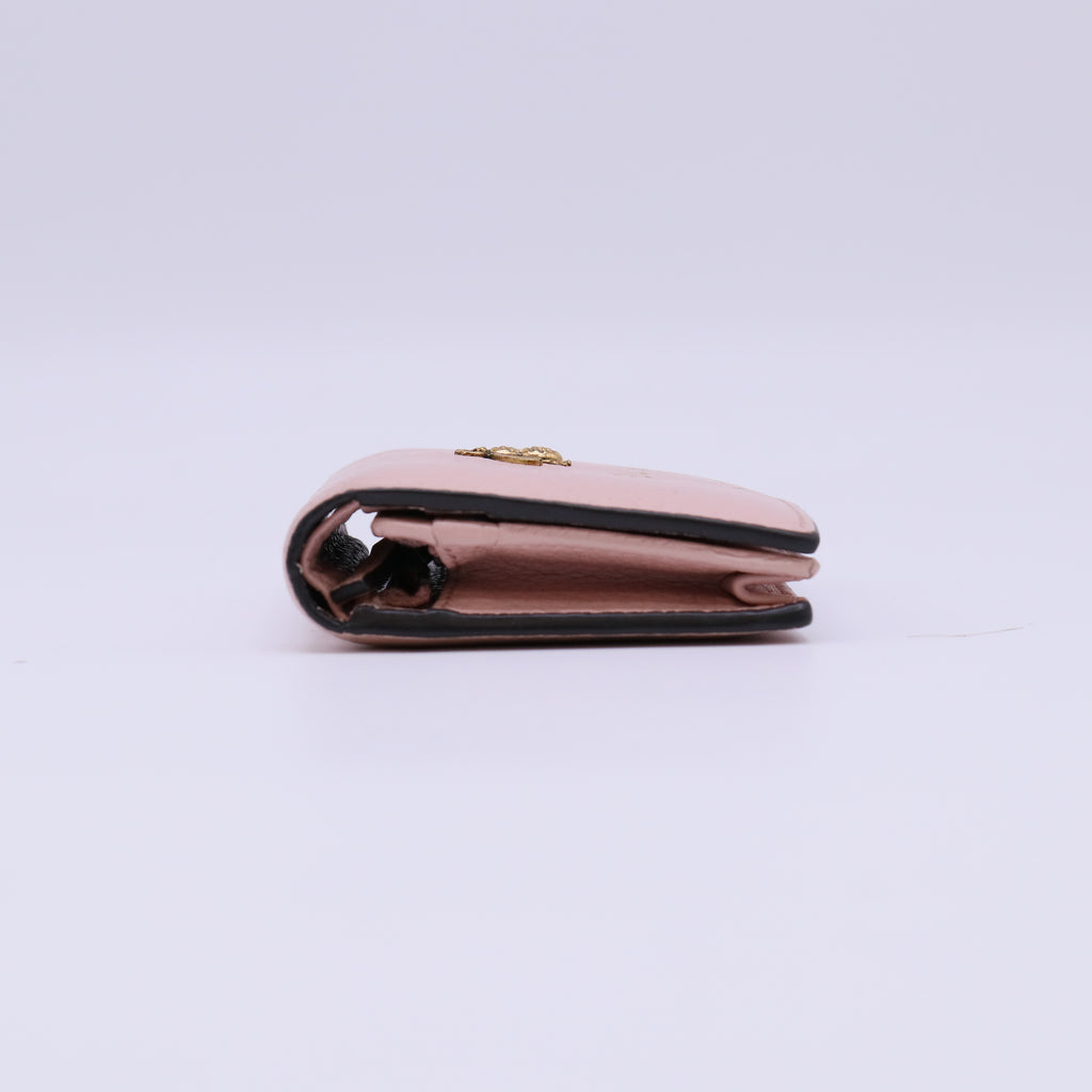 Gucci Cellarius Calfskin Blind for Love Animalier Card Case Perfect Pink twins W22296