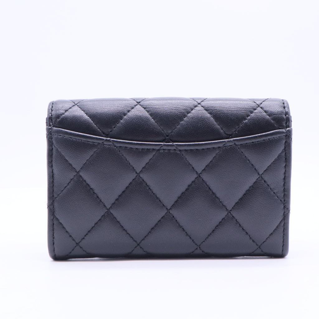 Chanel Black Quilted Leather Small Classic Flap Wallet-W20074