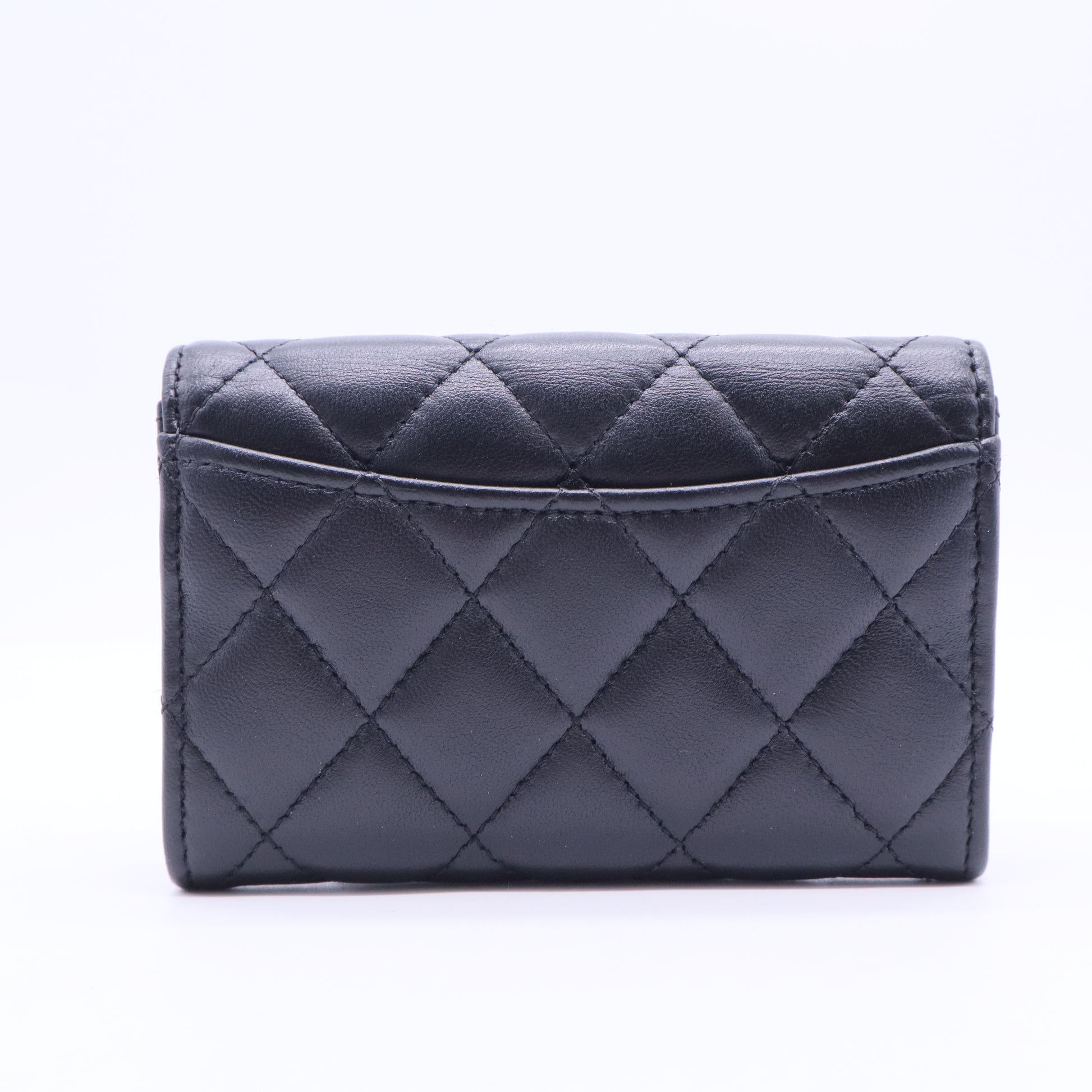 Chanel Black Quilted Leather Small Classic Flap Wallet-W20074
