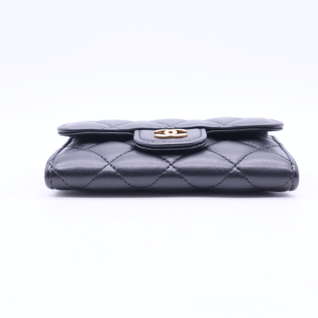 Chanel Black Quilted Leather Small Classic Flap Wallet-W20074