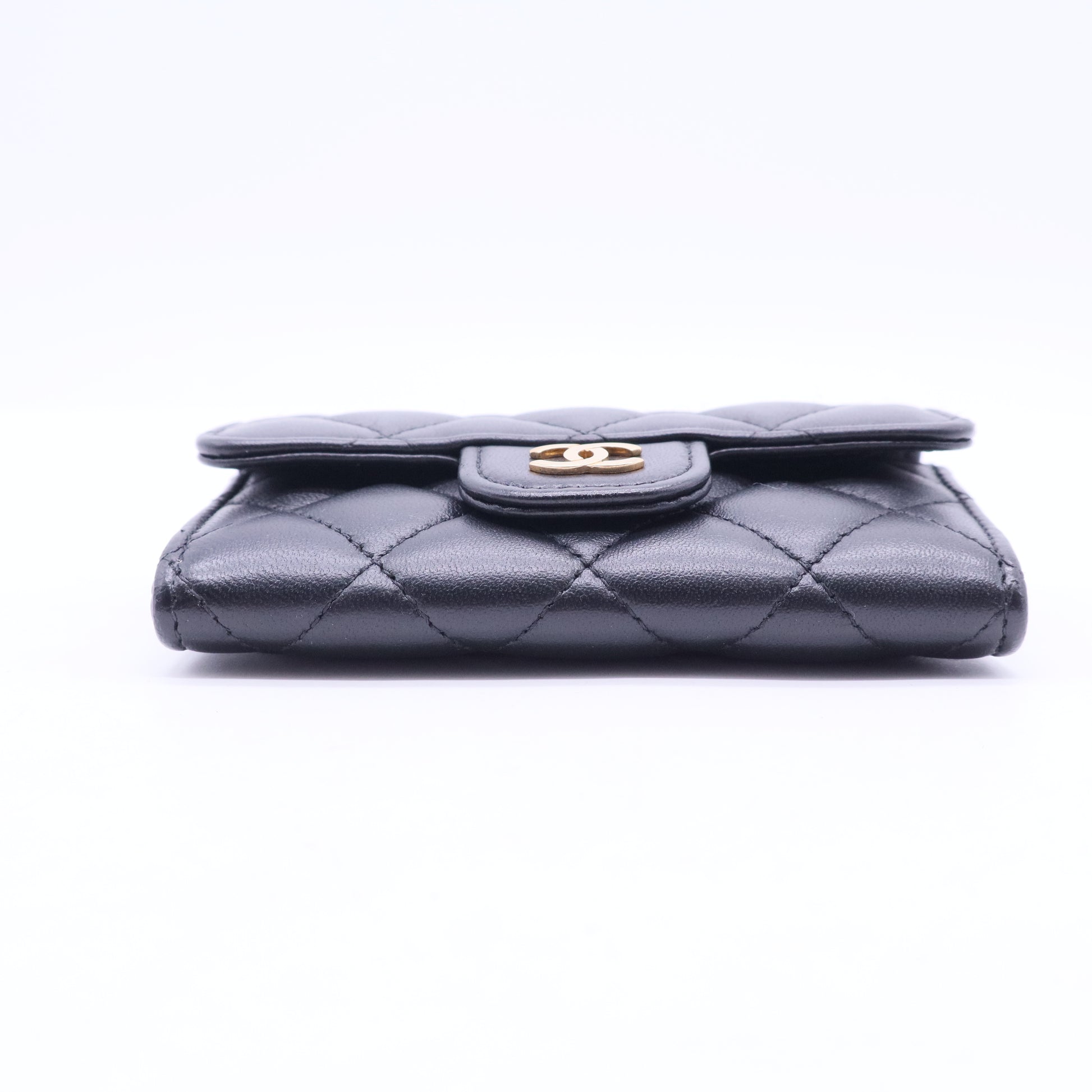 Chanel Black Quilted Leather Small Classic Flap Wallet-W20074