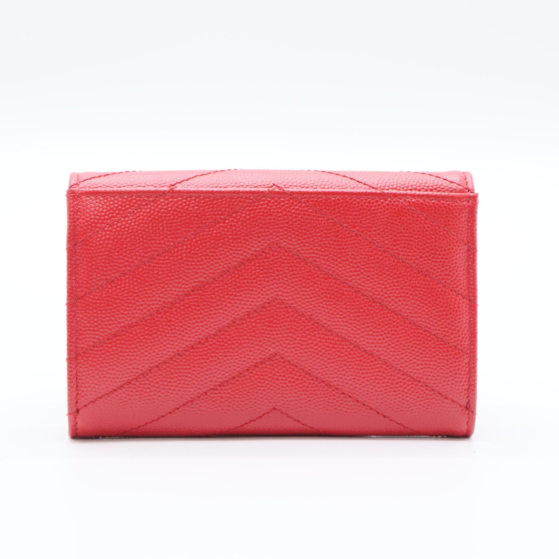 Classic Monogram Wallet Matelasse Chevron Leather Twins