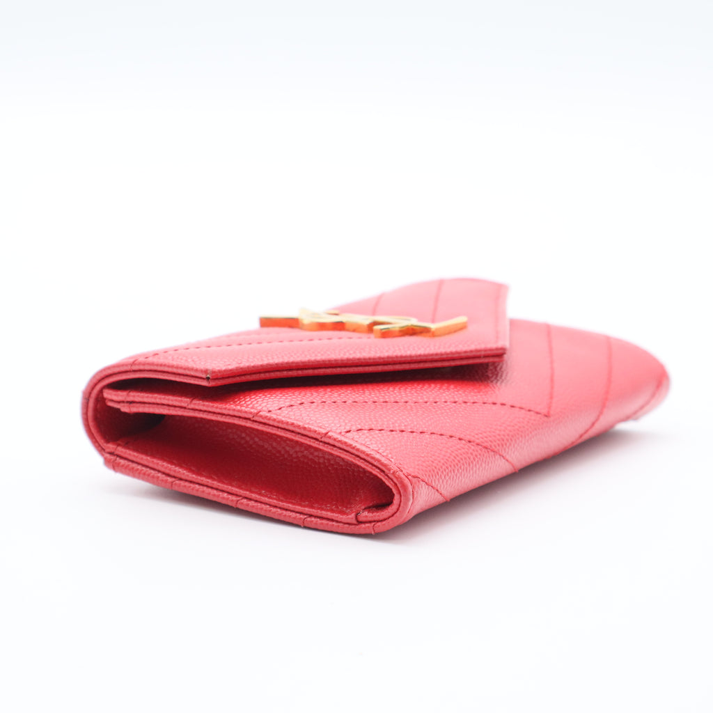 Classic Monogram Wallet Matelasse Chevron Leather Twins