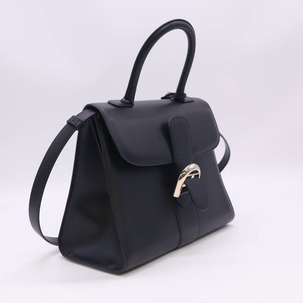 Box Calfskin MM Brillant Satchel Black B24350