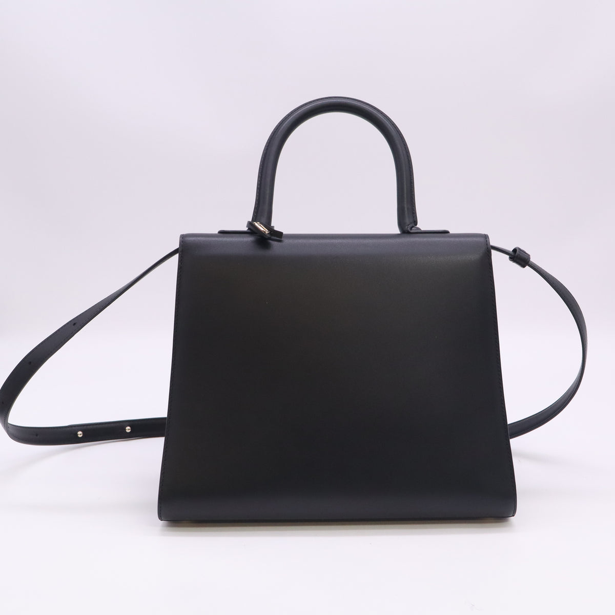 Box Calfskin MM Brillant Satchel Black B24350