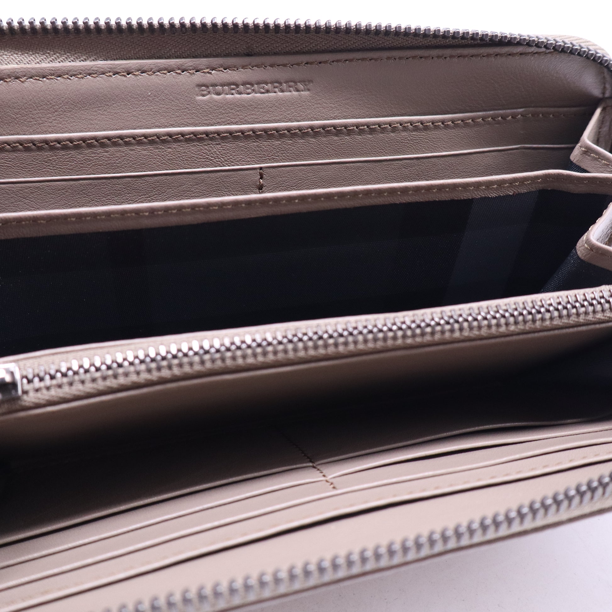 Burberry London Calfskin Zip Around Wallet W21130