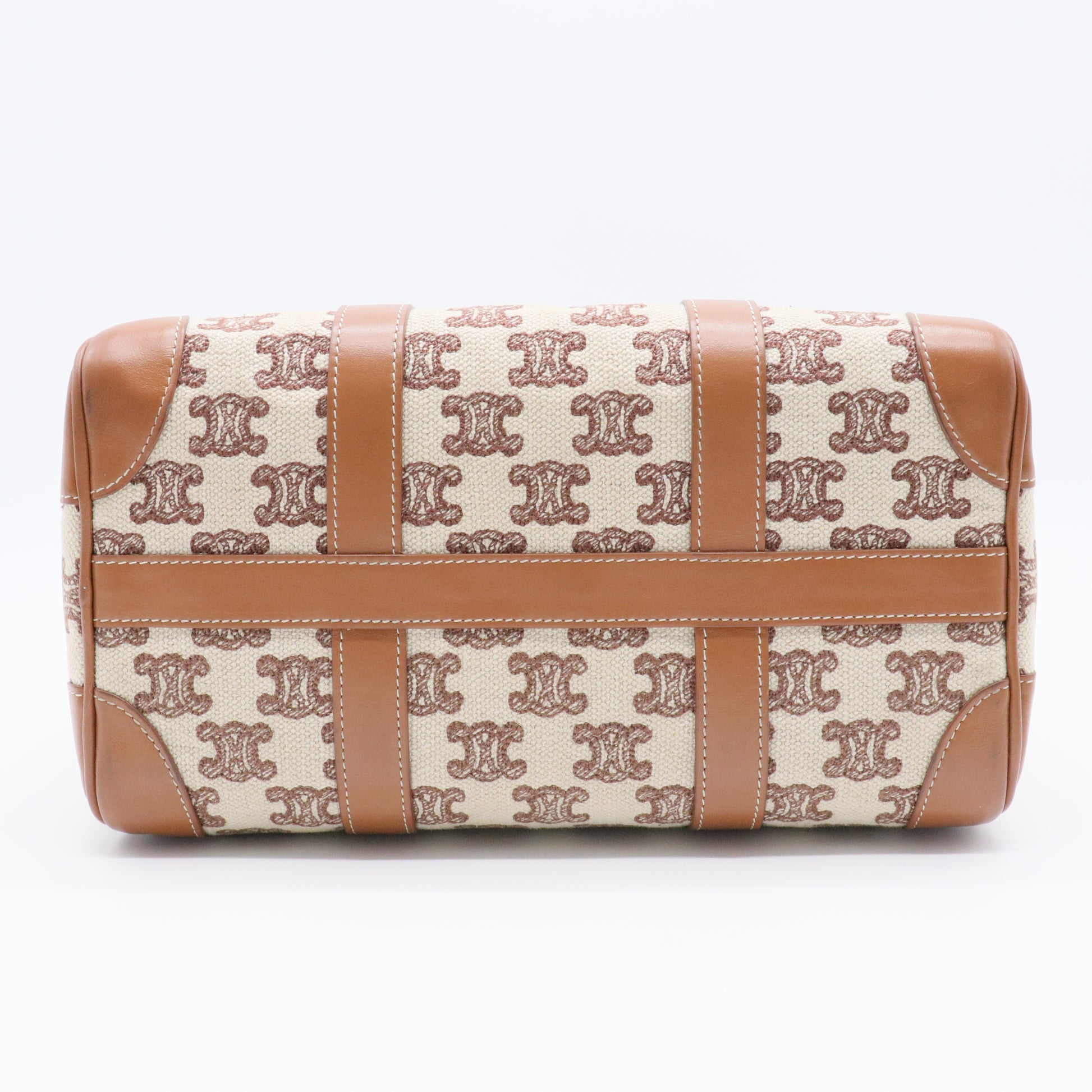 Triomphe Textile Small Boston Bag Gisel