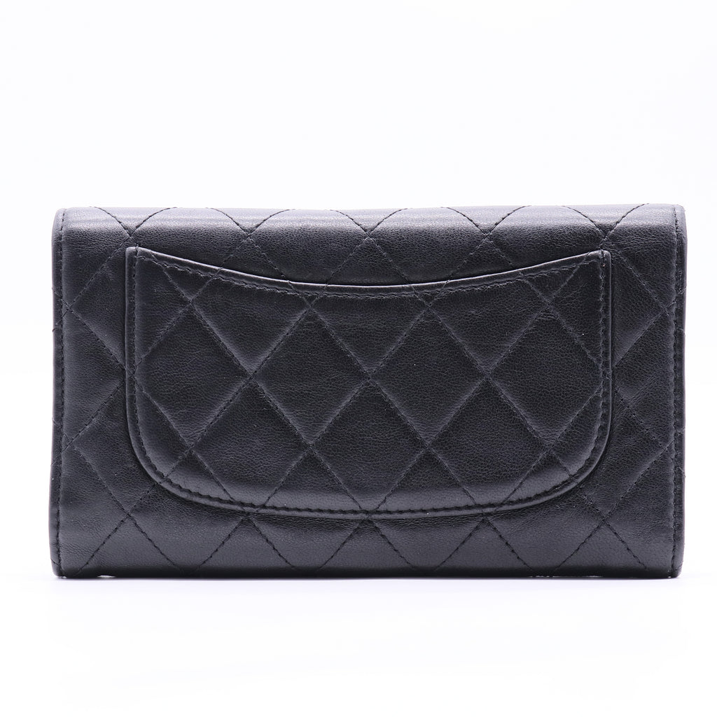 L-Flap Wallet Quilted Lambskin Long