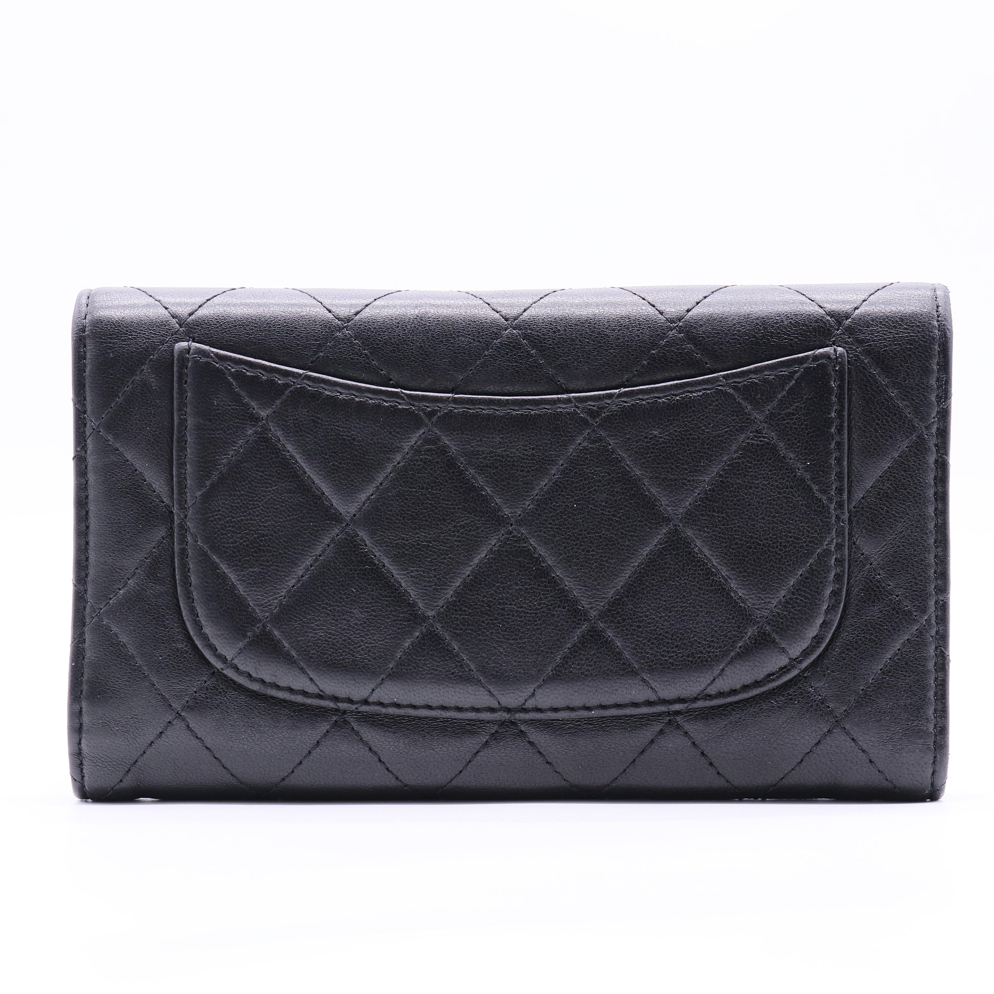 L-Flap Wallet Quilted Lambskin Long