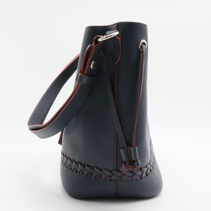 Lockme Bucket Bag Braided Leather