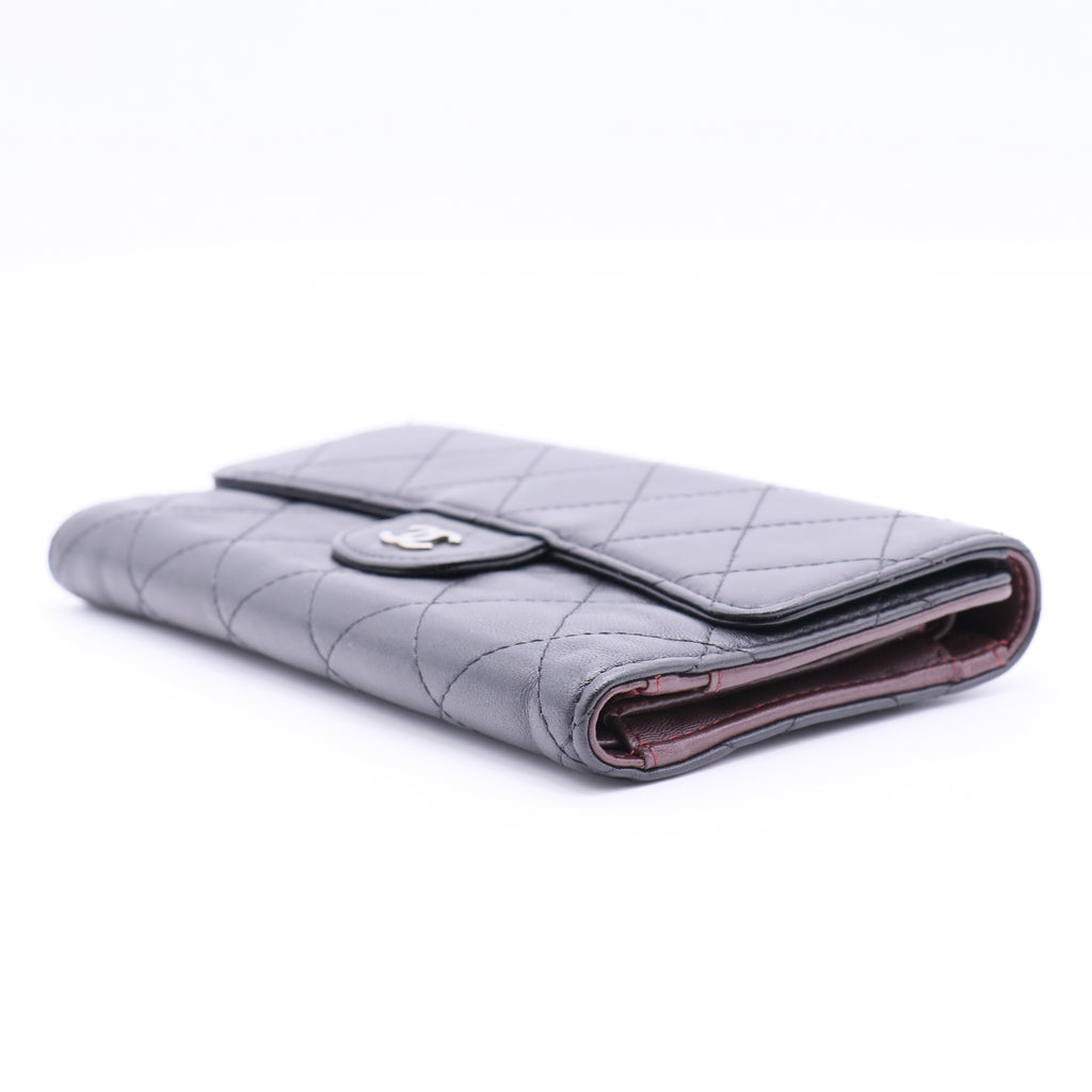 L-Flap Wallet Quilted Lambskin Long
