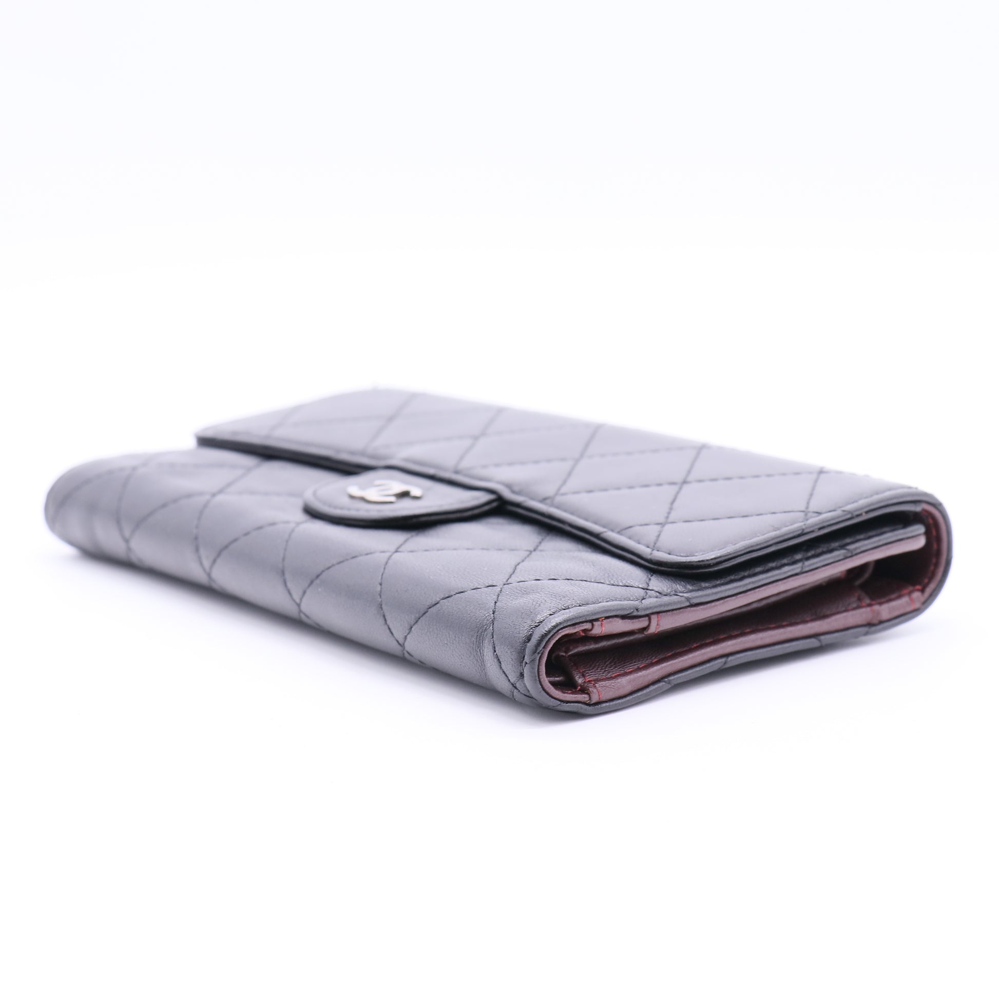 L-Flap Wallet Quilted Lambskin Long