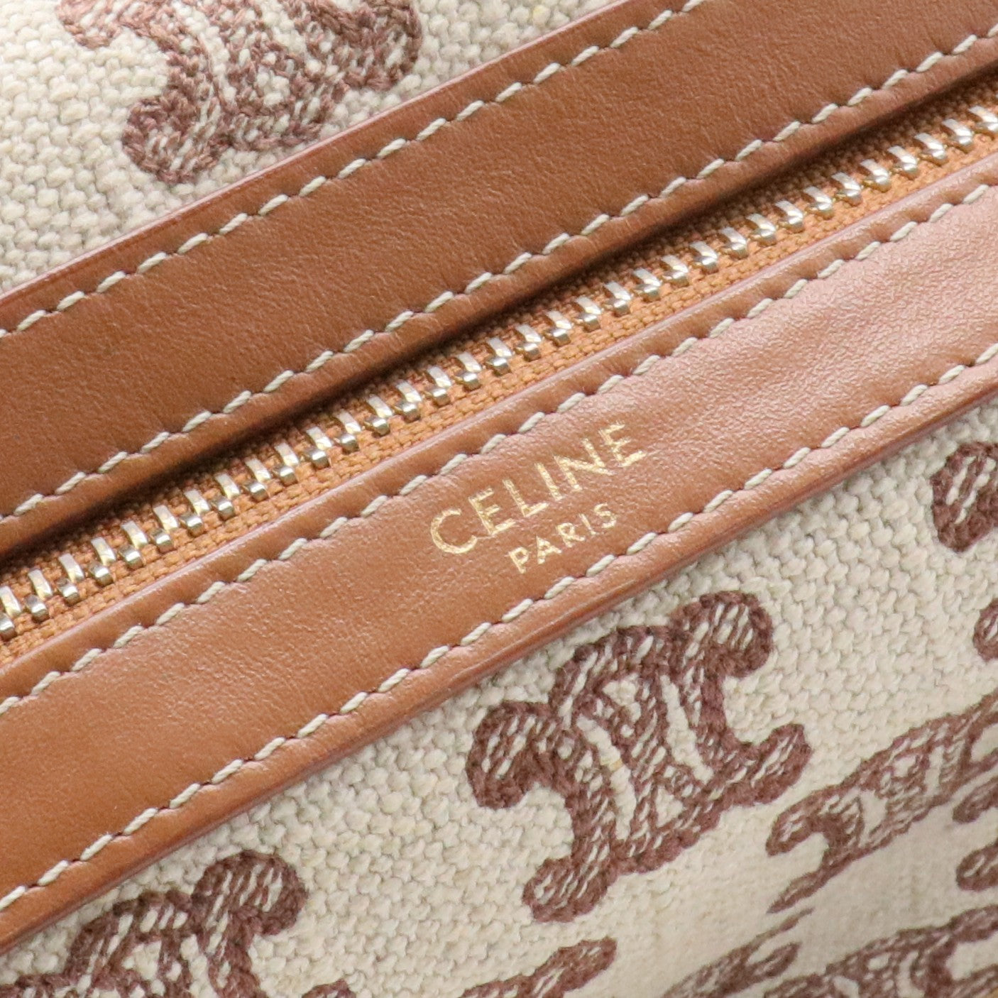 Triomphe Textile Small Boston Bag Gisel