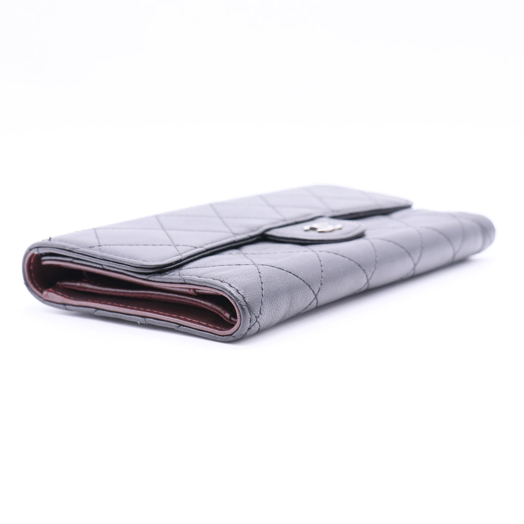 L-Flap Wallet Quilted Lambskin Long