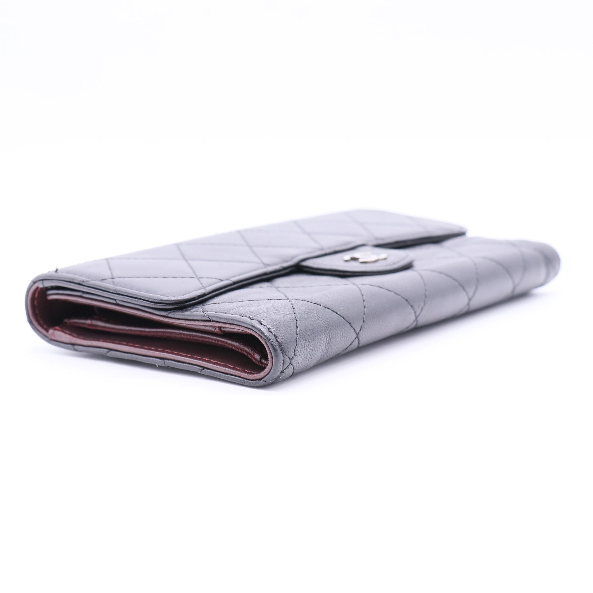 L-Flap Wallet Quilted Lambskin Long