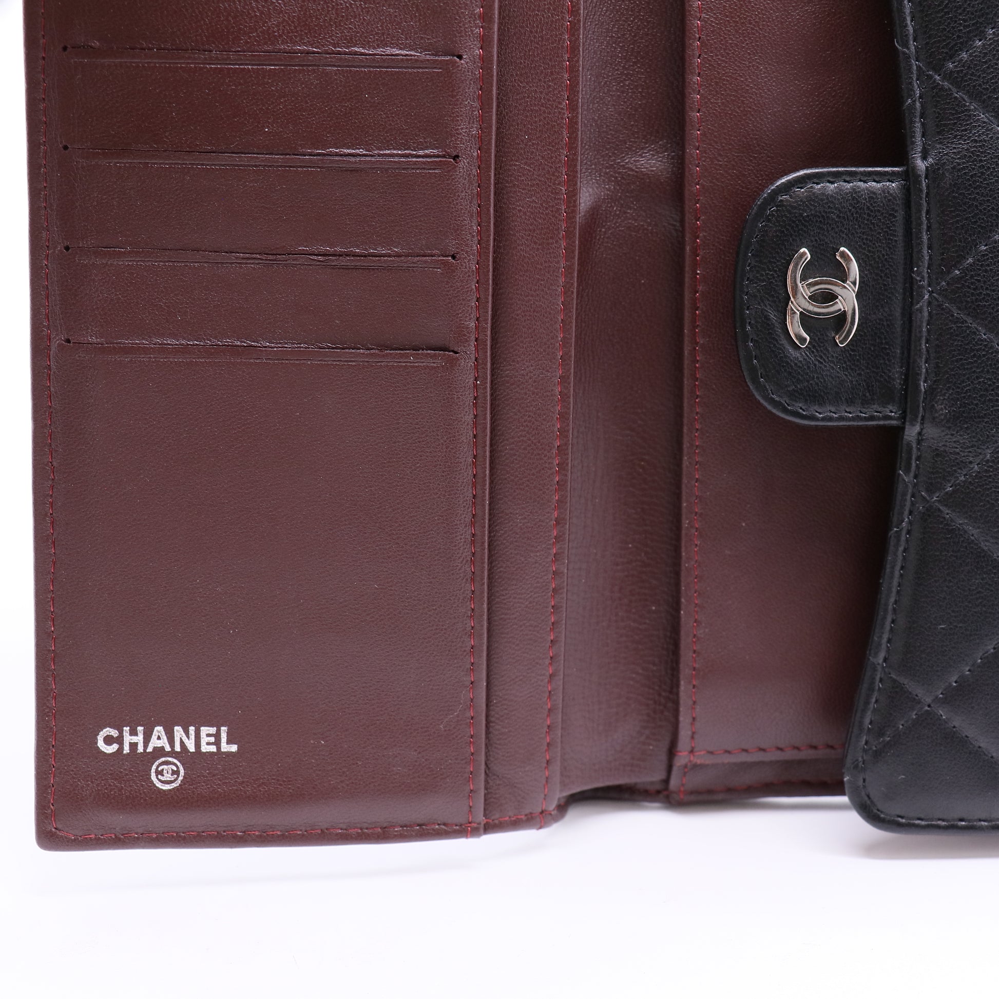L-Flap Wallet Quilted Lambskin Long